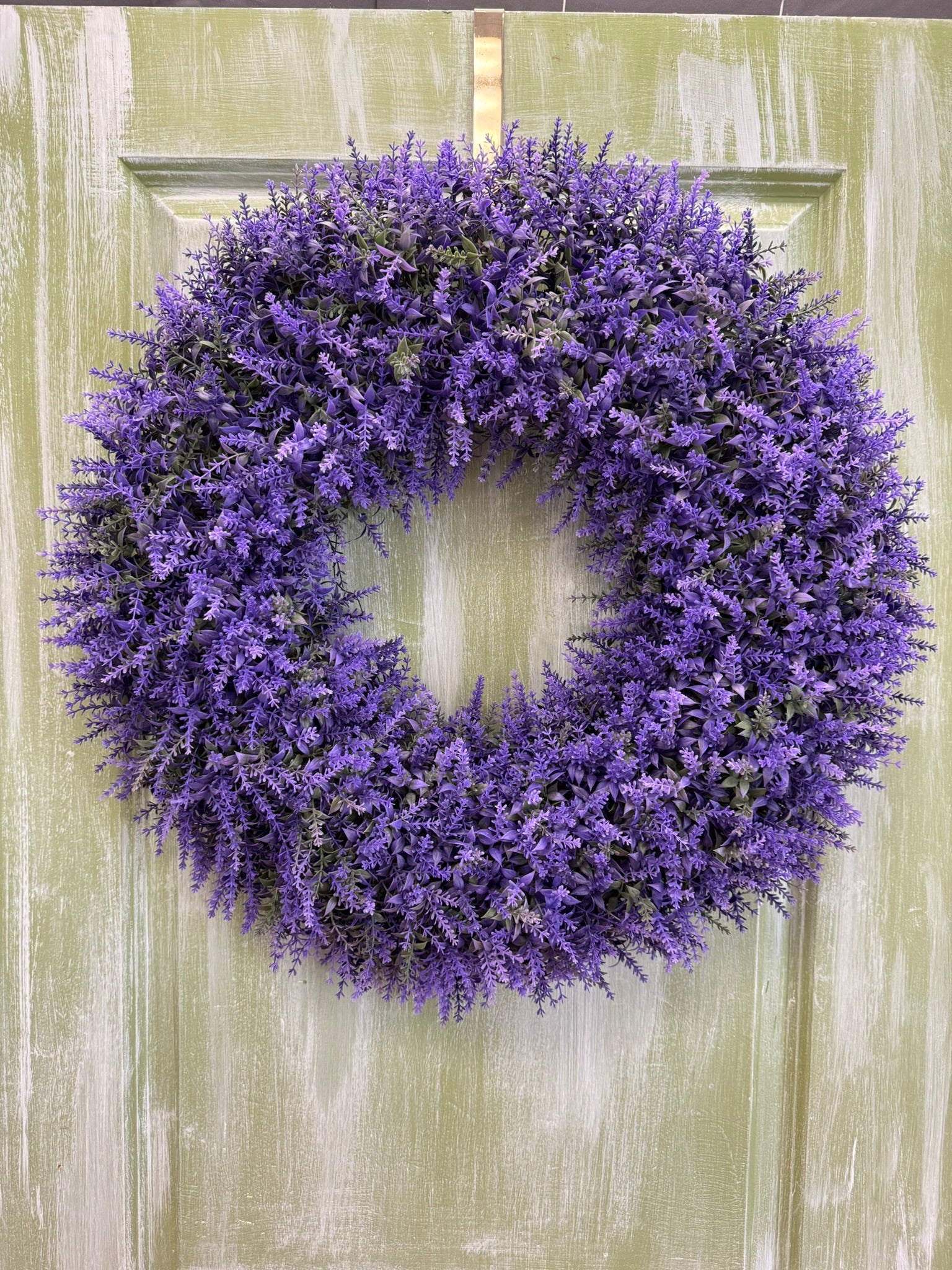 PL UV LAVENDER GARDEN WREATH 24"