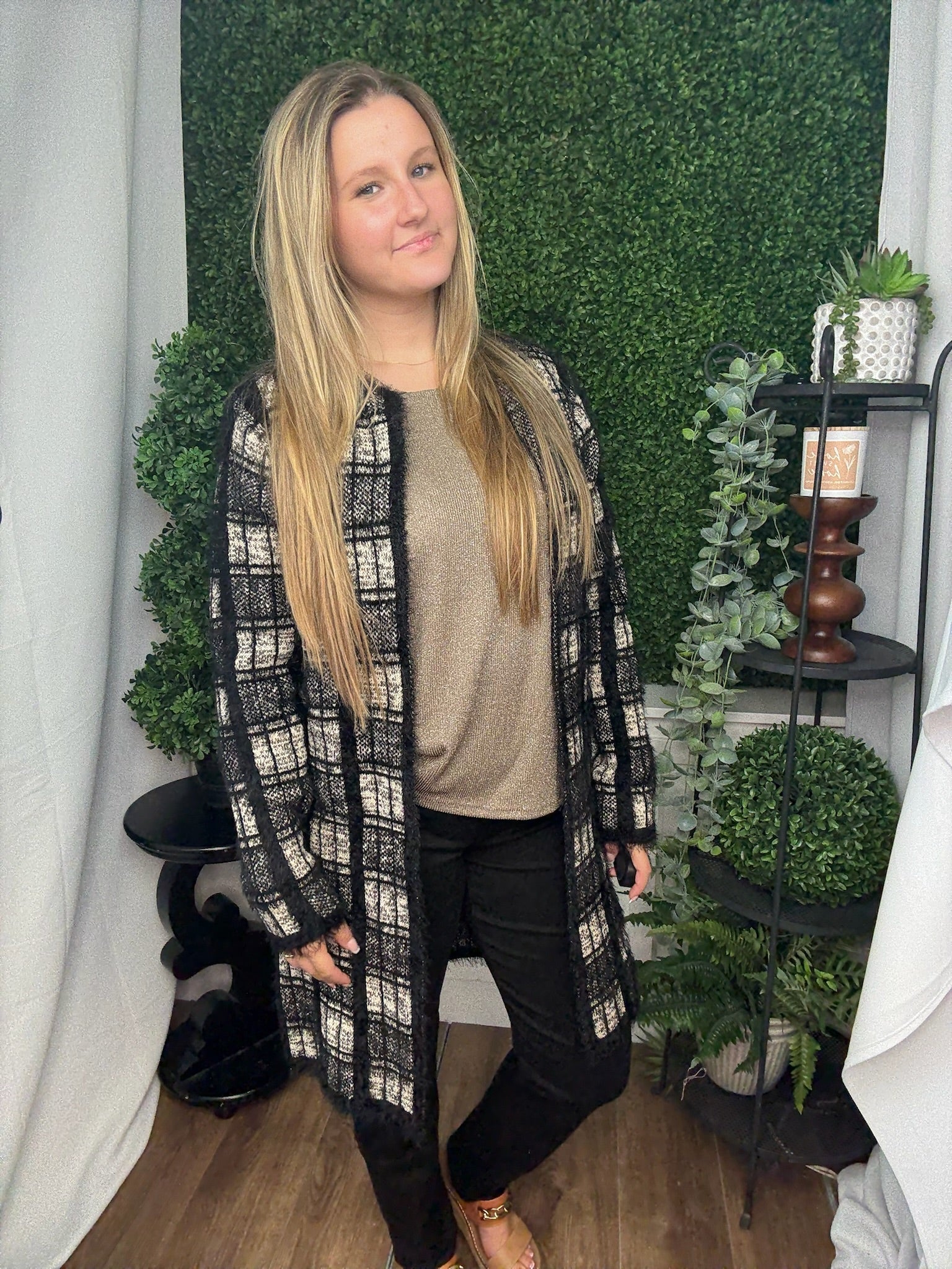 ELIANA MOHAIR BRUSHED OPEN CARDIGAN