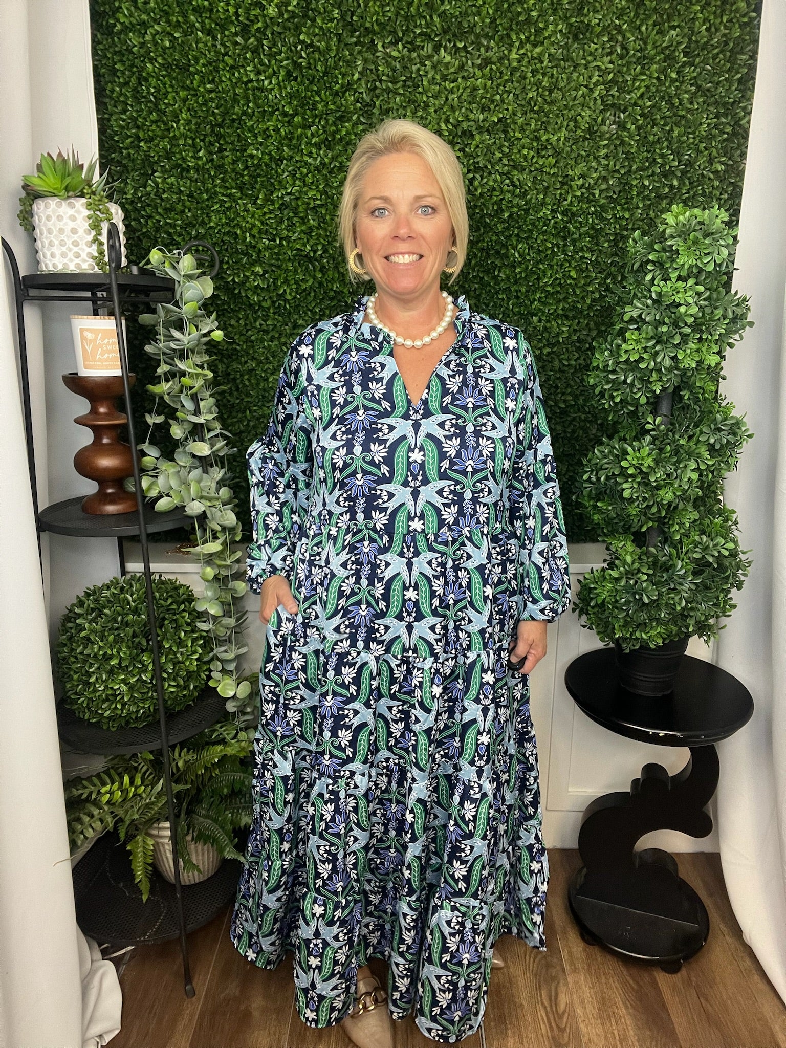 CHRISTINA DRESS GOSSAMER WINGS - NAVY