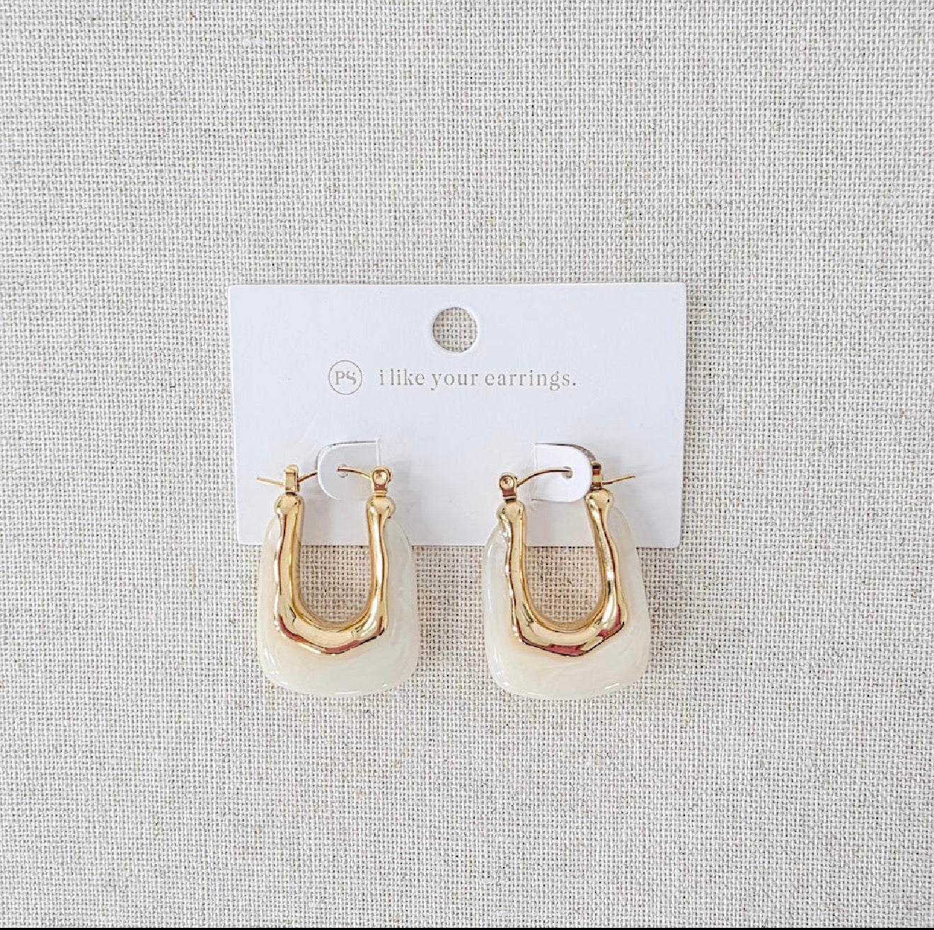 Cha-Cha Resin Hoop Earrings - WATERPROOF