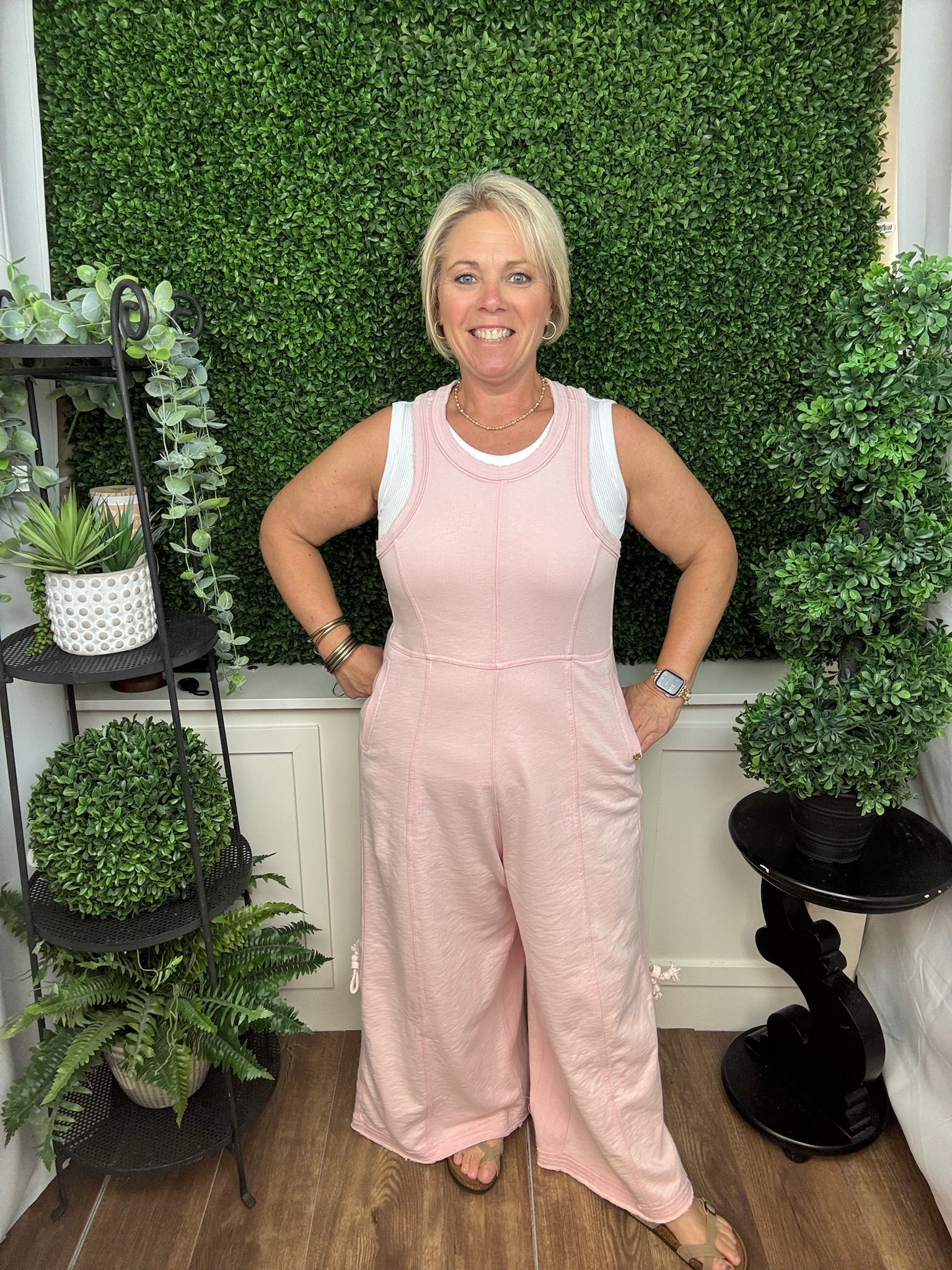 WASHED JUMPSUIT ROSE