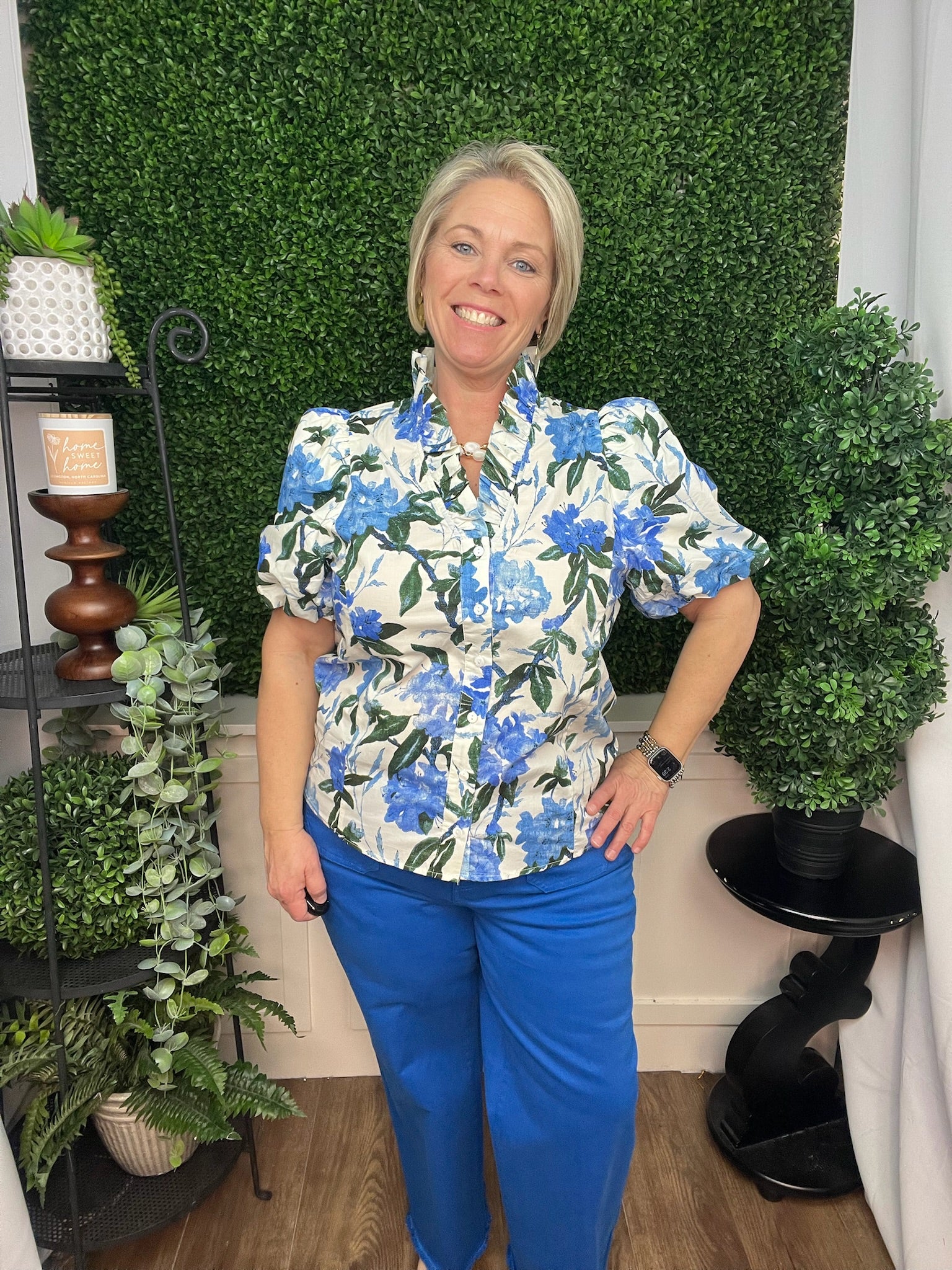 IVORY ROYAL PUFF SHORT SLEEVE TOP