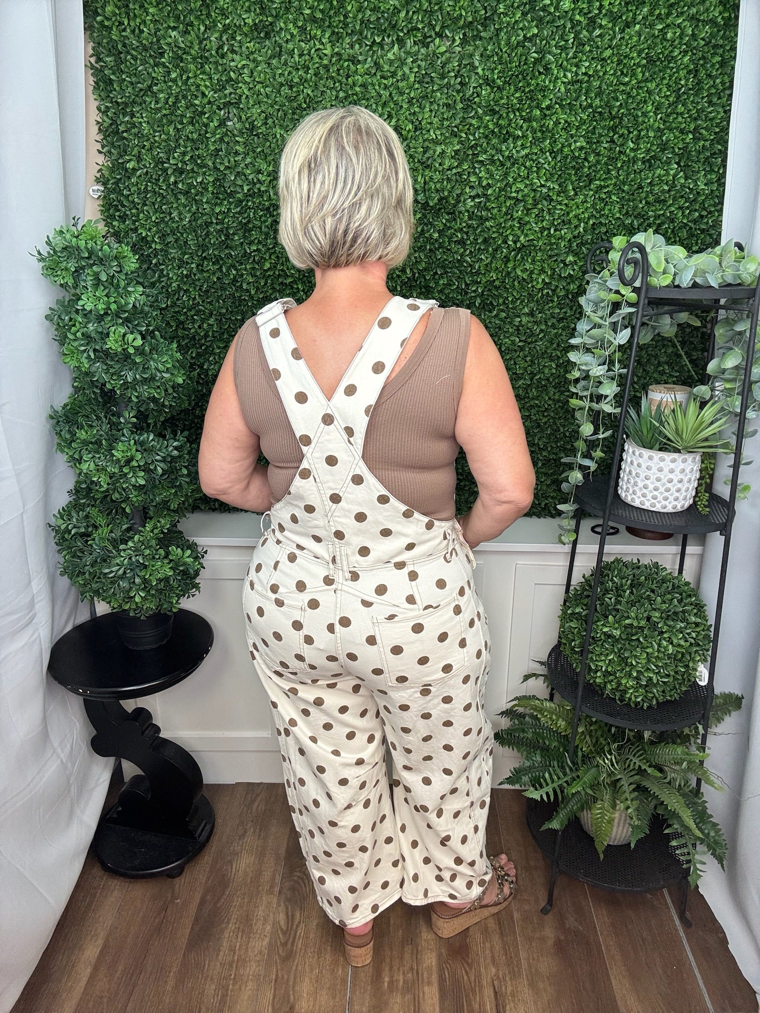 Polka Dot Overall Jumpsuit