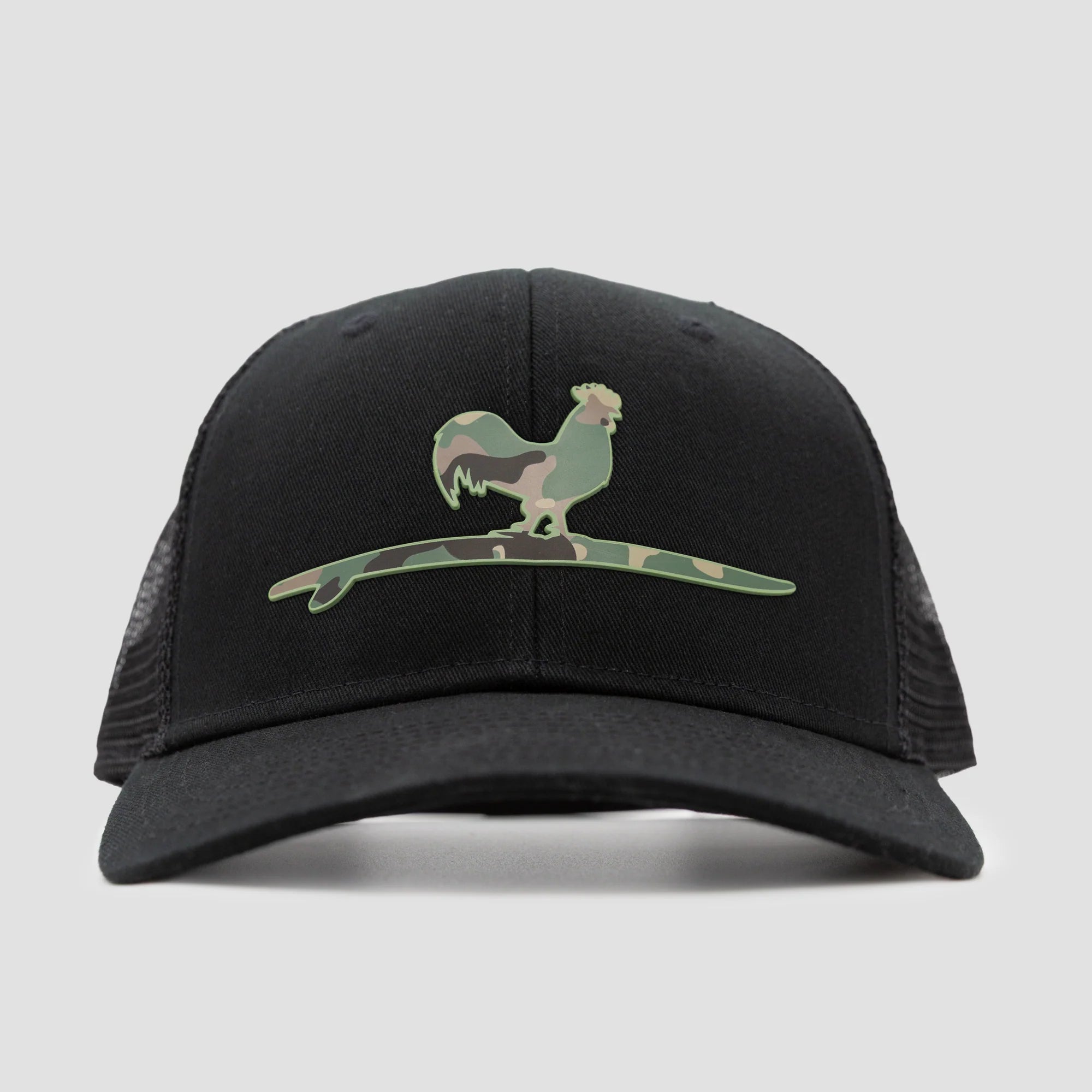 SURFING ROOSTER CAMO SNAPBACK - BLACK