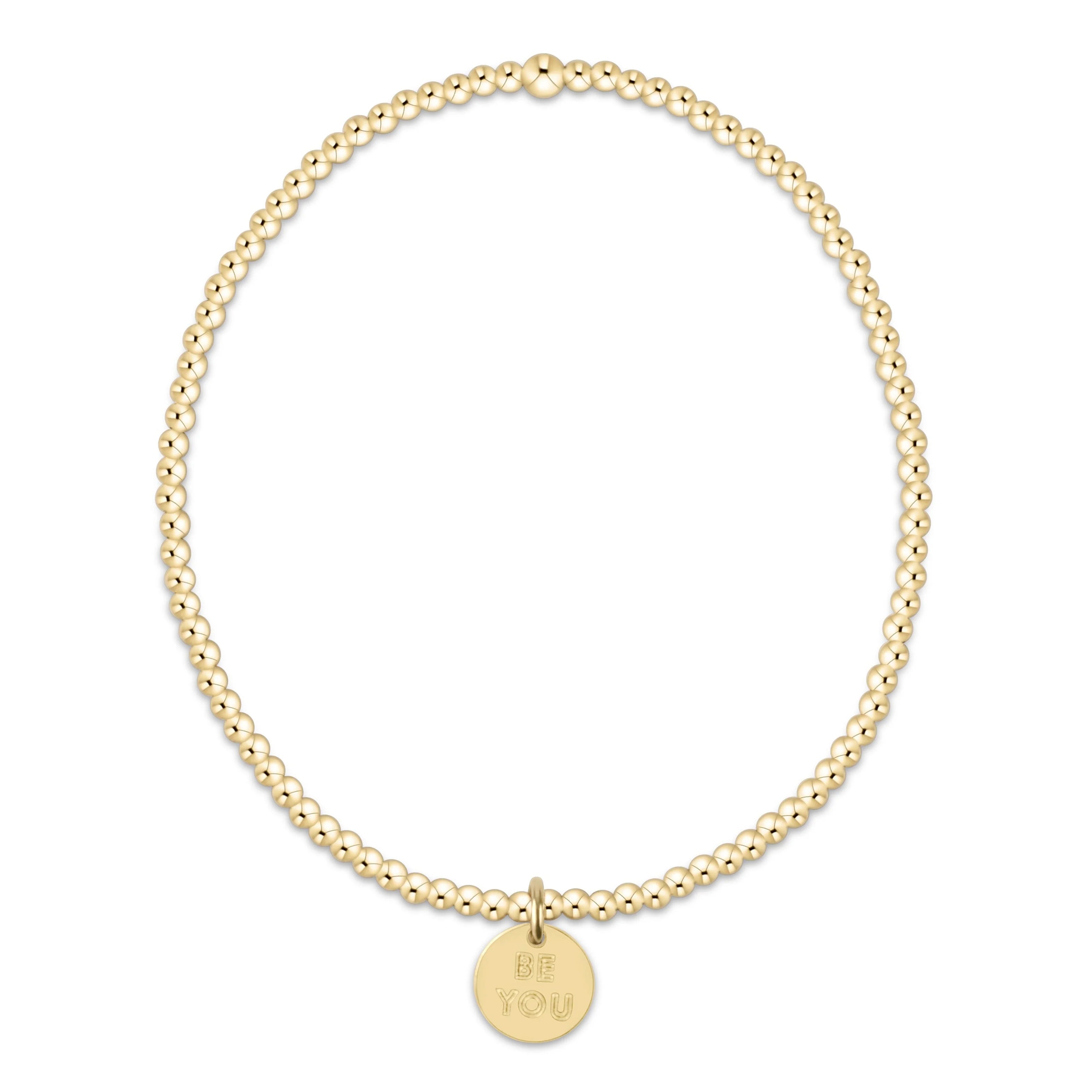 CLASSIC GOLD 2MM BRACELET – BE YOU. SMALL GOLD DISC