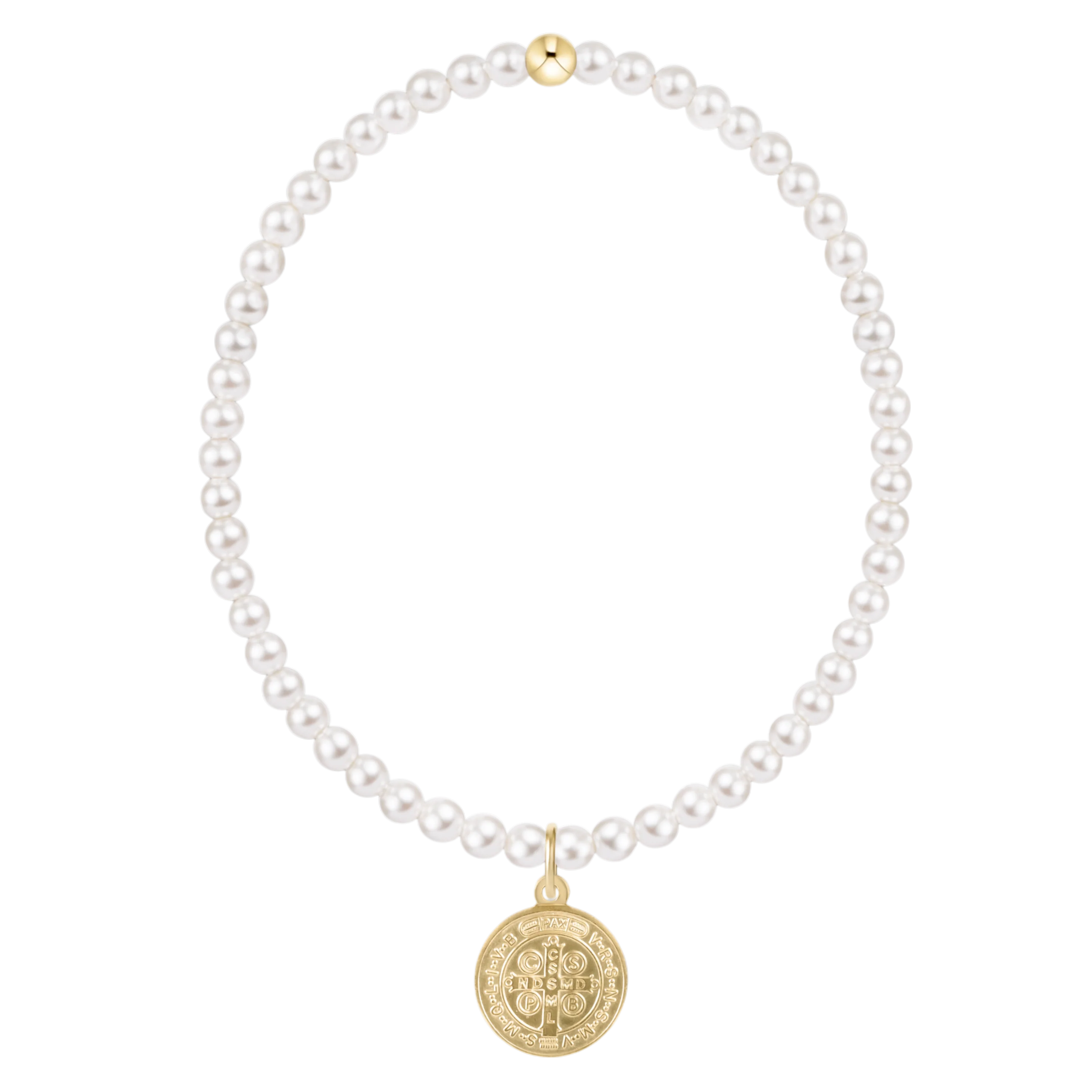 CLASSIC PEARL 3MM BRACELET – BLESSING GOLD DISC
