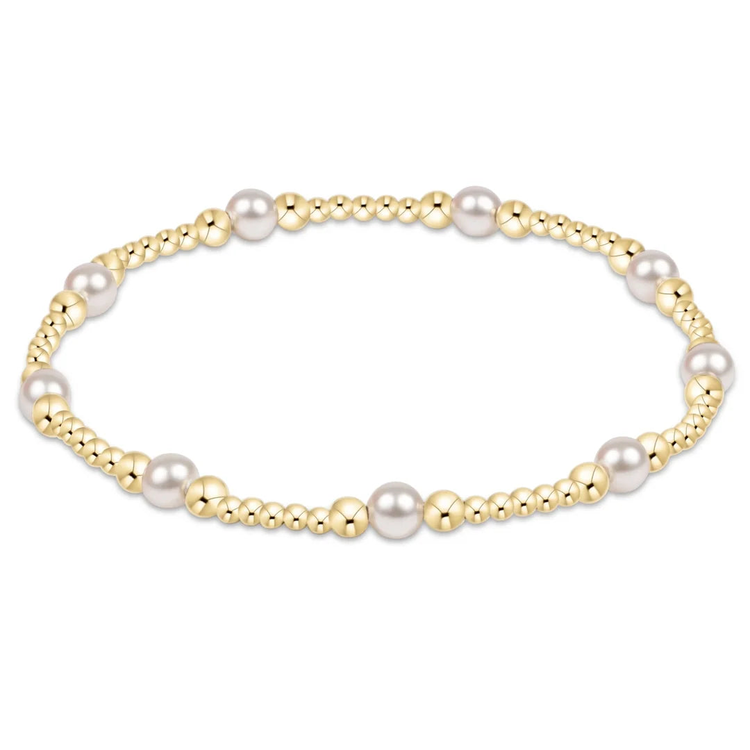 PURPOSE PEARL 5MM GOLD BRACELET