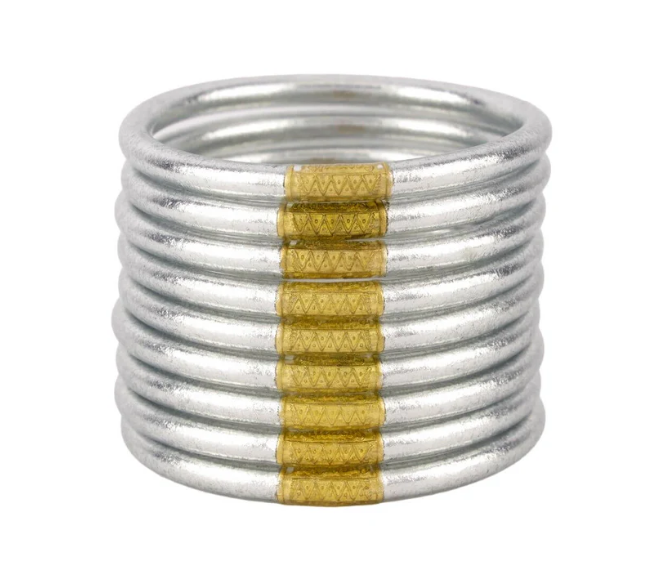 ALL WEATHER BANGLES SET/9 SILVER