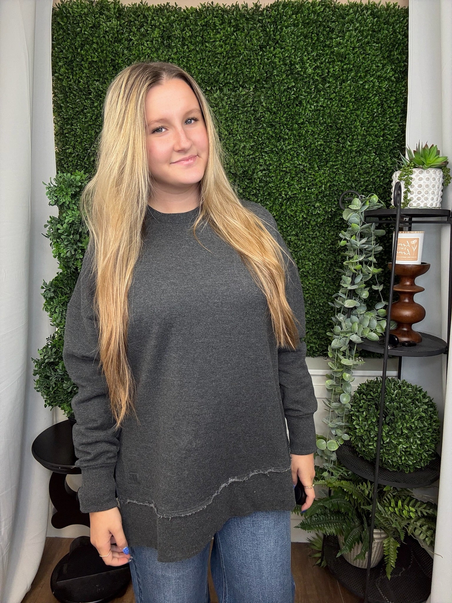 MELANGE LA JOLLA TOP - BLACK