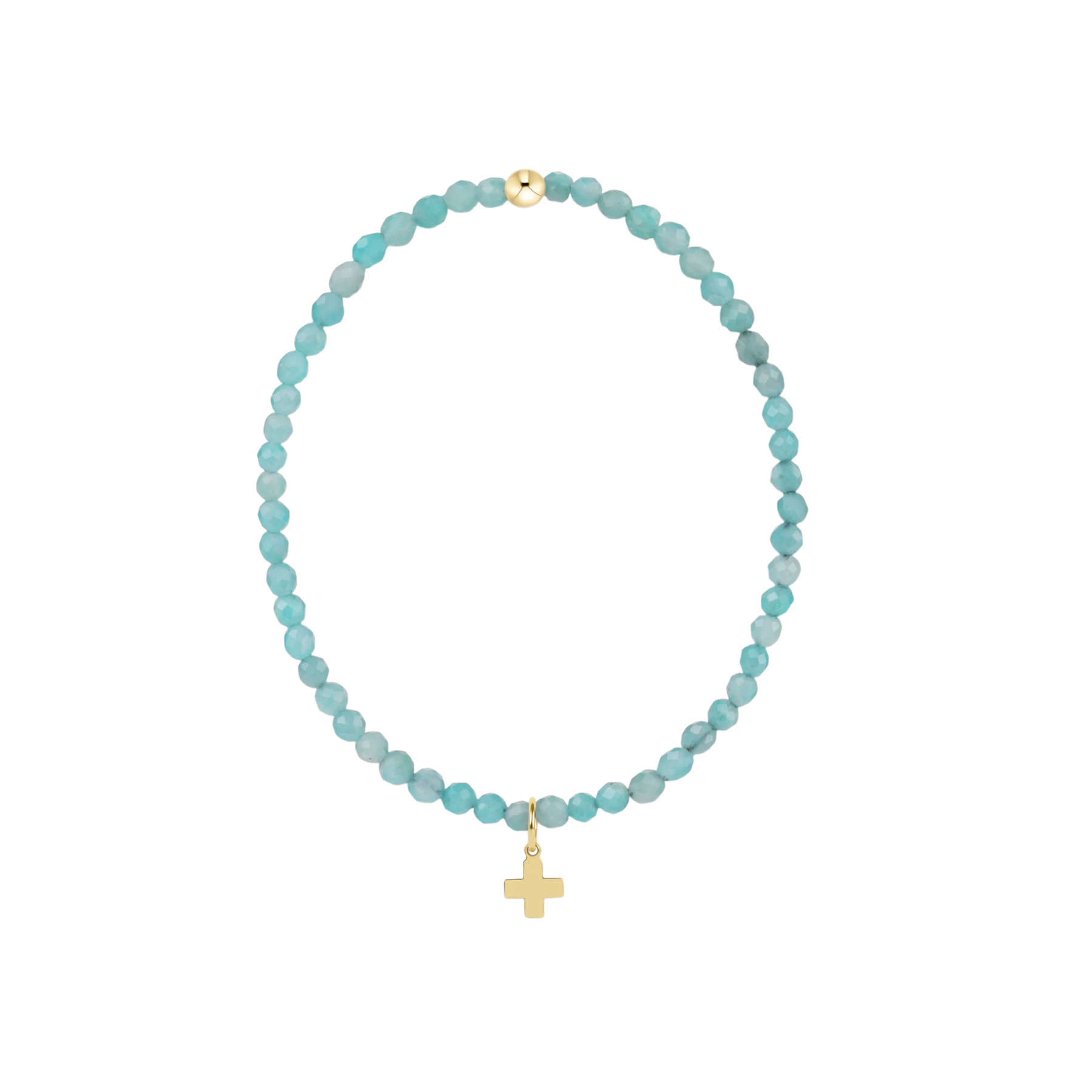 Classic 3mm Bracelet - Signature Cross Gold Charm