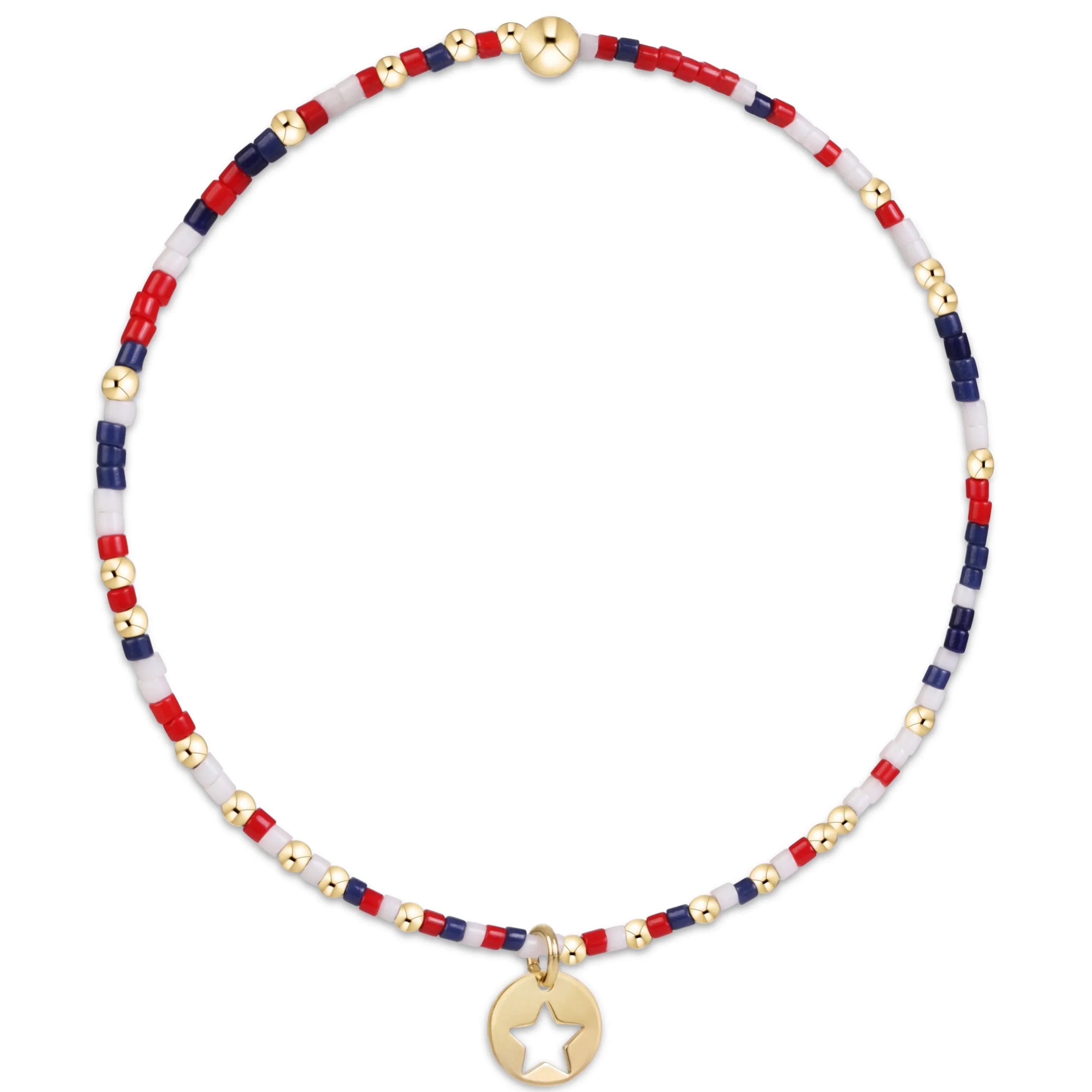HOPE UNWRITTEN BRACELET - STAR SMALL GOLD DISC - FIRECRACKER
