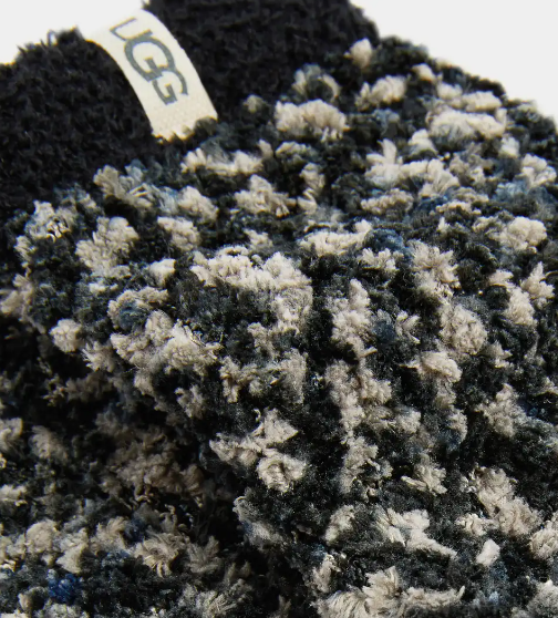 COZY CHENILLE SOCK - BLACK/GREY