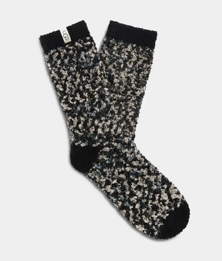 COZY CHENILLE SOCK - BLACK/GREY