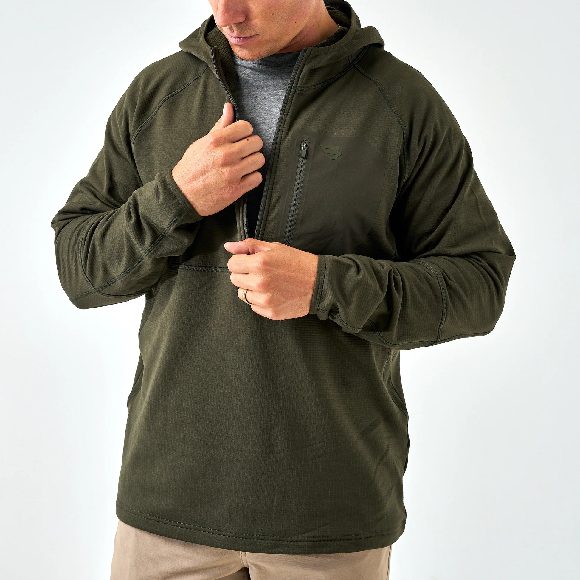 BLAZE TECH QUARTER ZIP - MALLARD GREEN