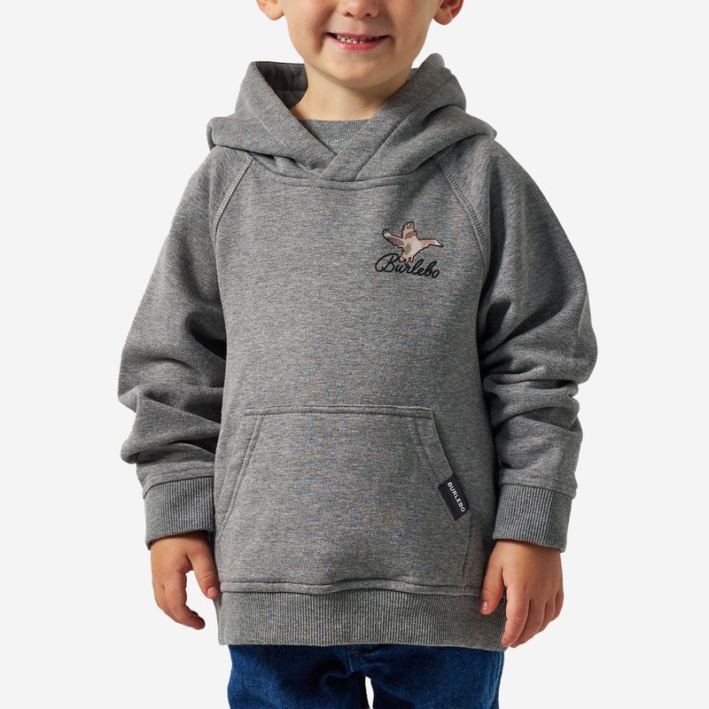 YOUTH FLEECE HOODIE - DARK HEATHER GREY
