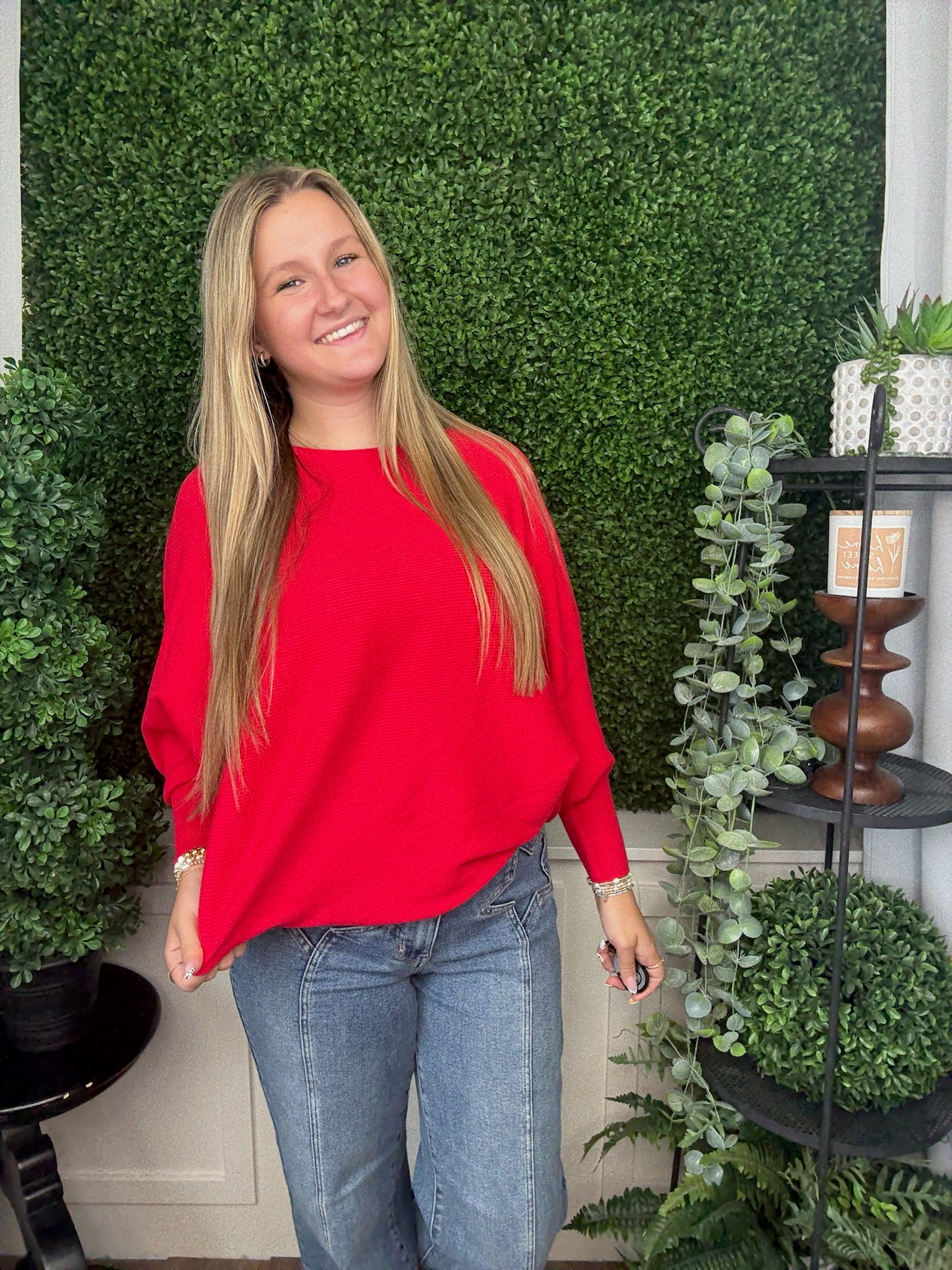 DOLEMAN PULLOVER - RED