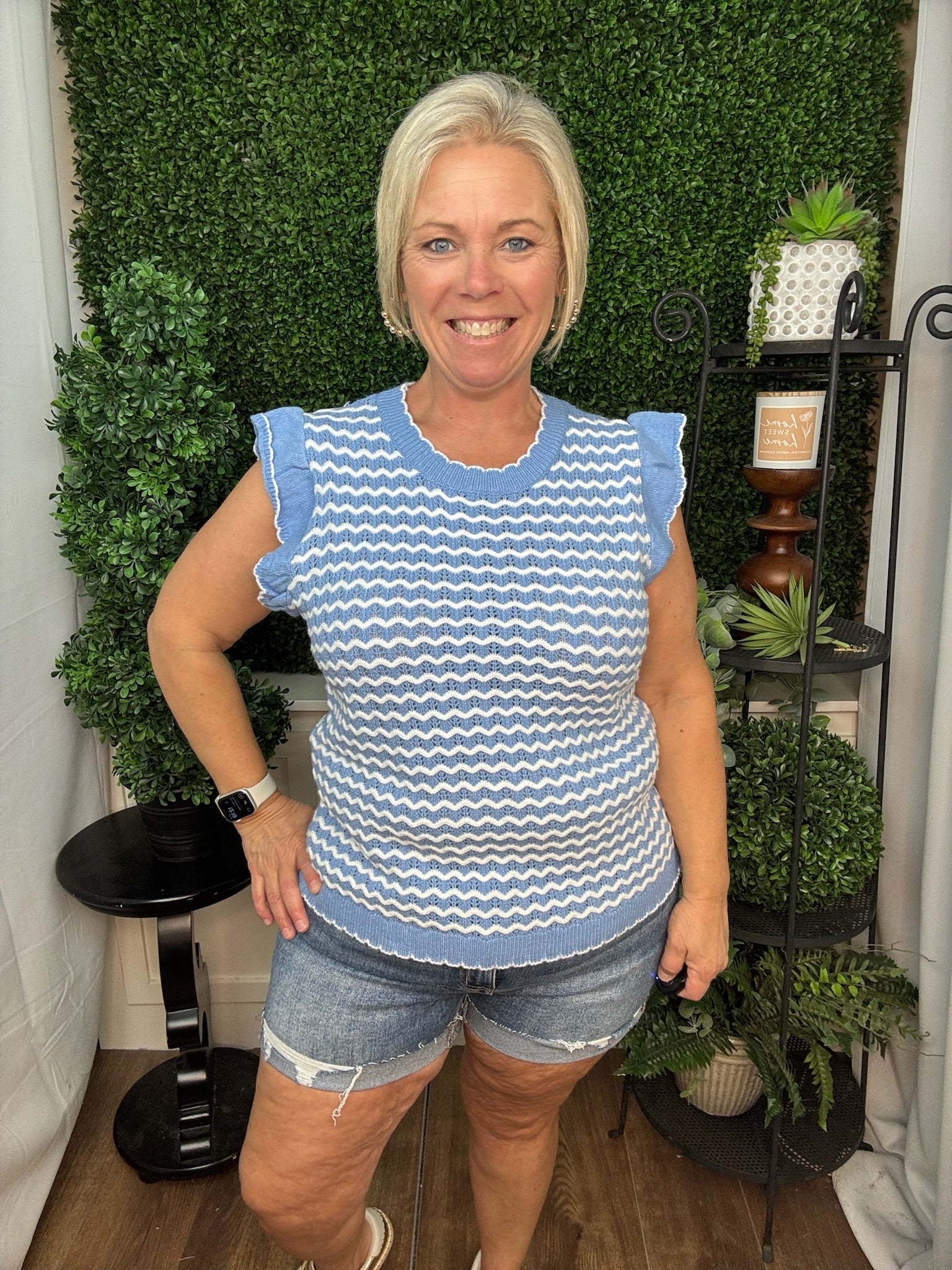 SWEATER OAKLEY BLUE WHITE