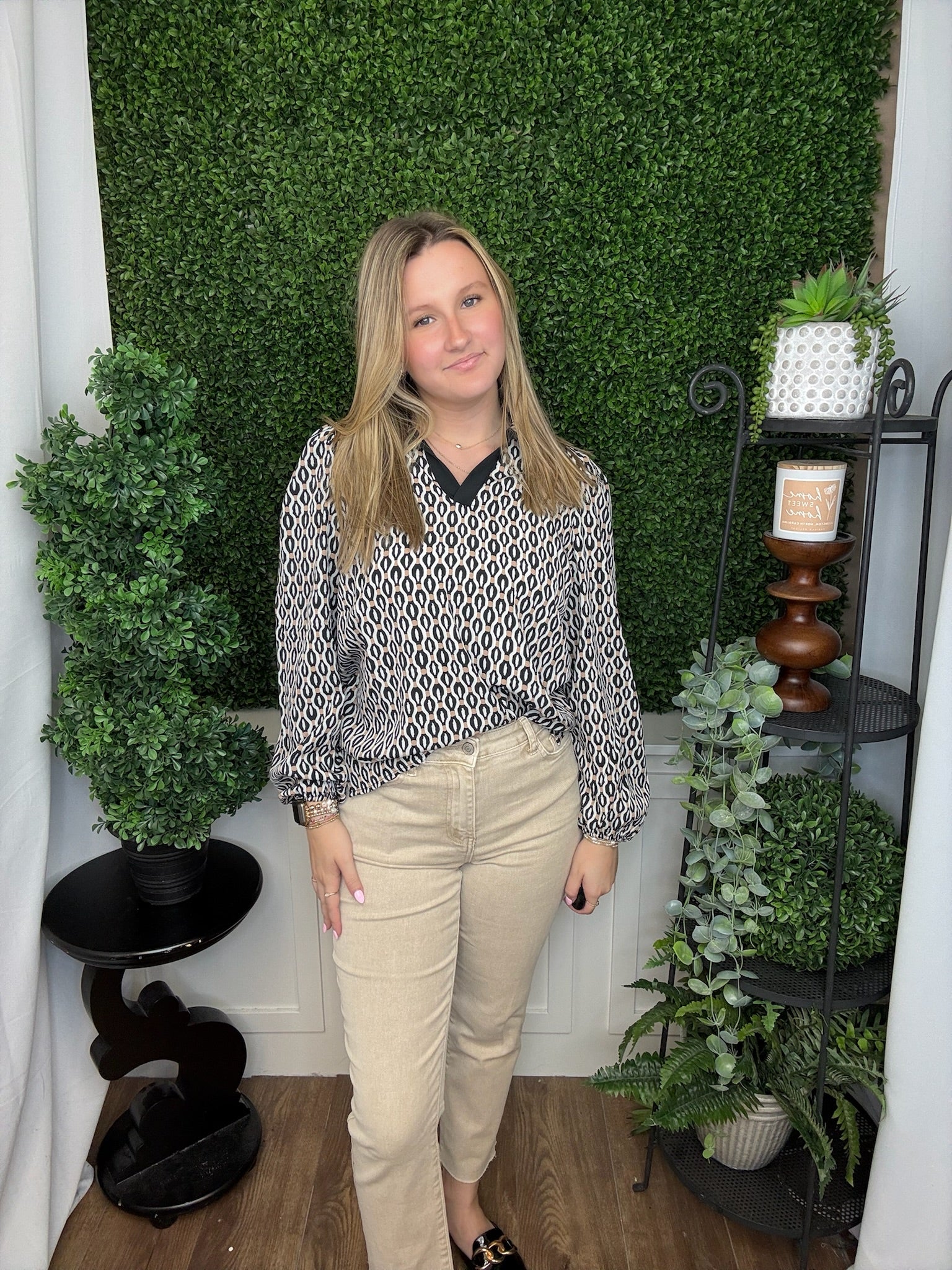 KAYLA TOP HIGH NOTES TAN