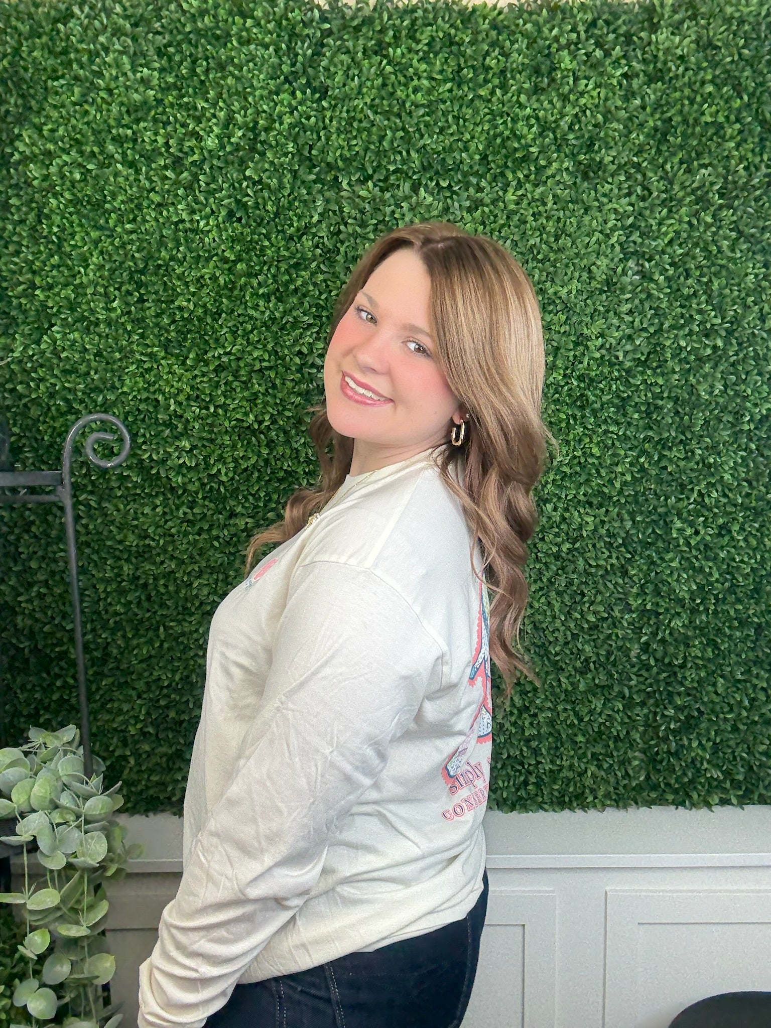 TRACK - QUILTED PATTERN ELEPHANT LS - LINEN