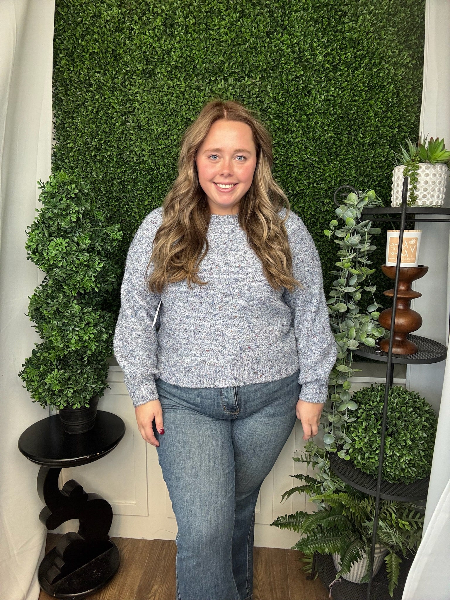 LS CREW NECK SWEATER - MARINE