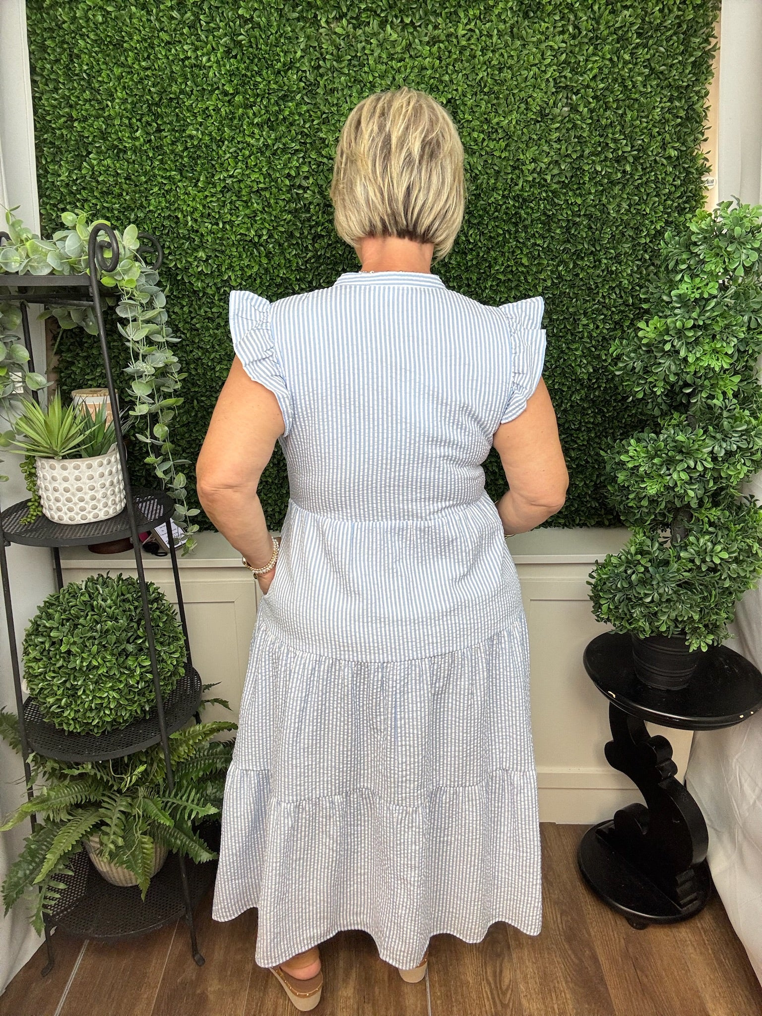 DRESS KARI BLUE/WHITE