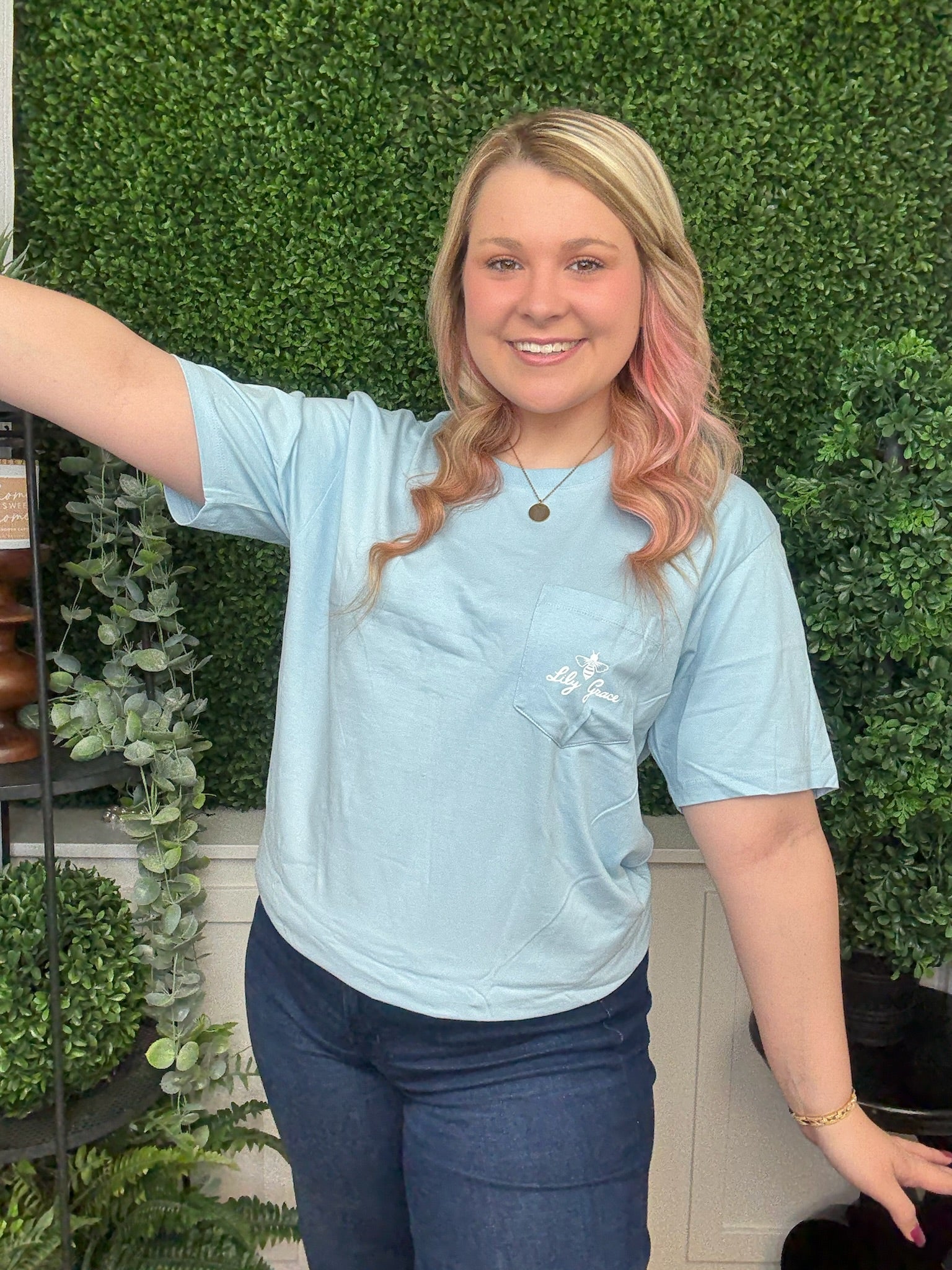 DOLLY WILDFLOWERS SS CHAMBRAY