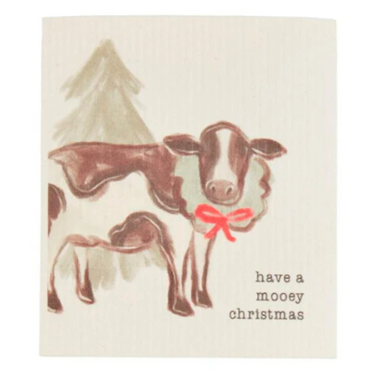 CHRISTMAS FARM ANIMAL DISHCLOTH