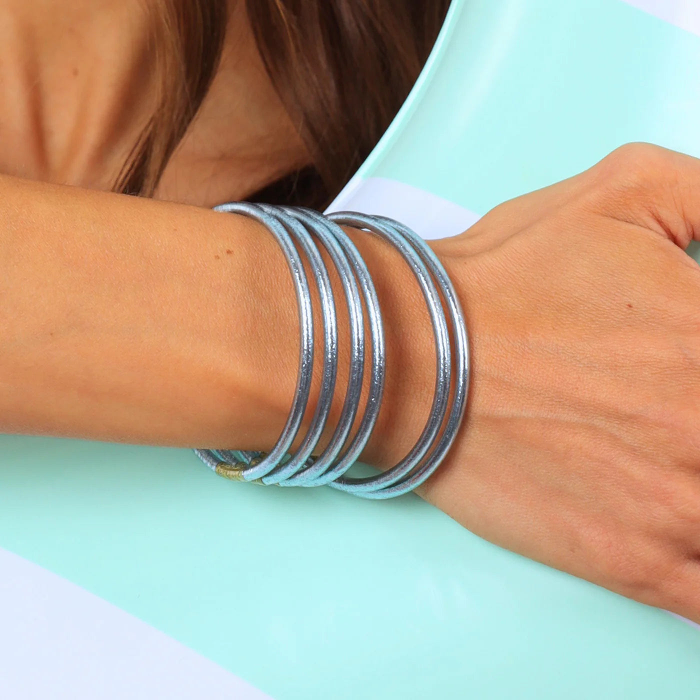 CELESTE LUMINE ALL WEATHER BANGLES - SET OF 6