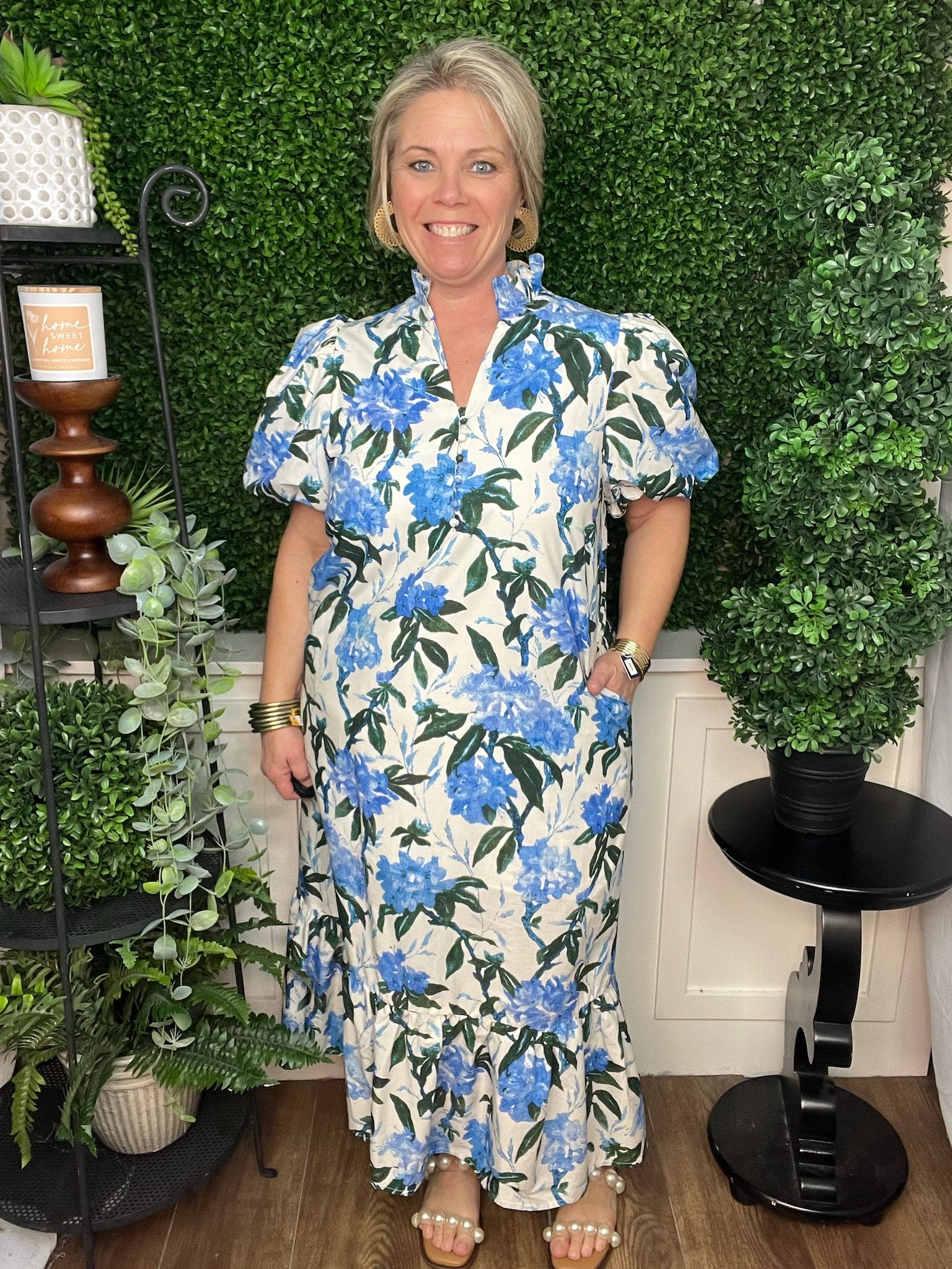 Ivory Royal floral dress