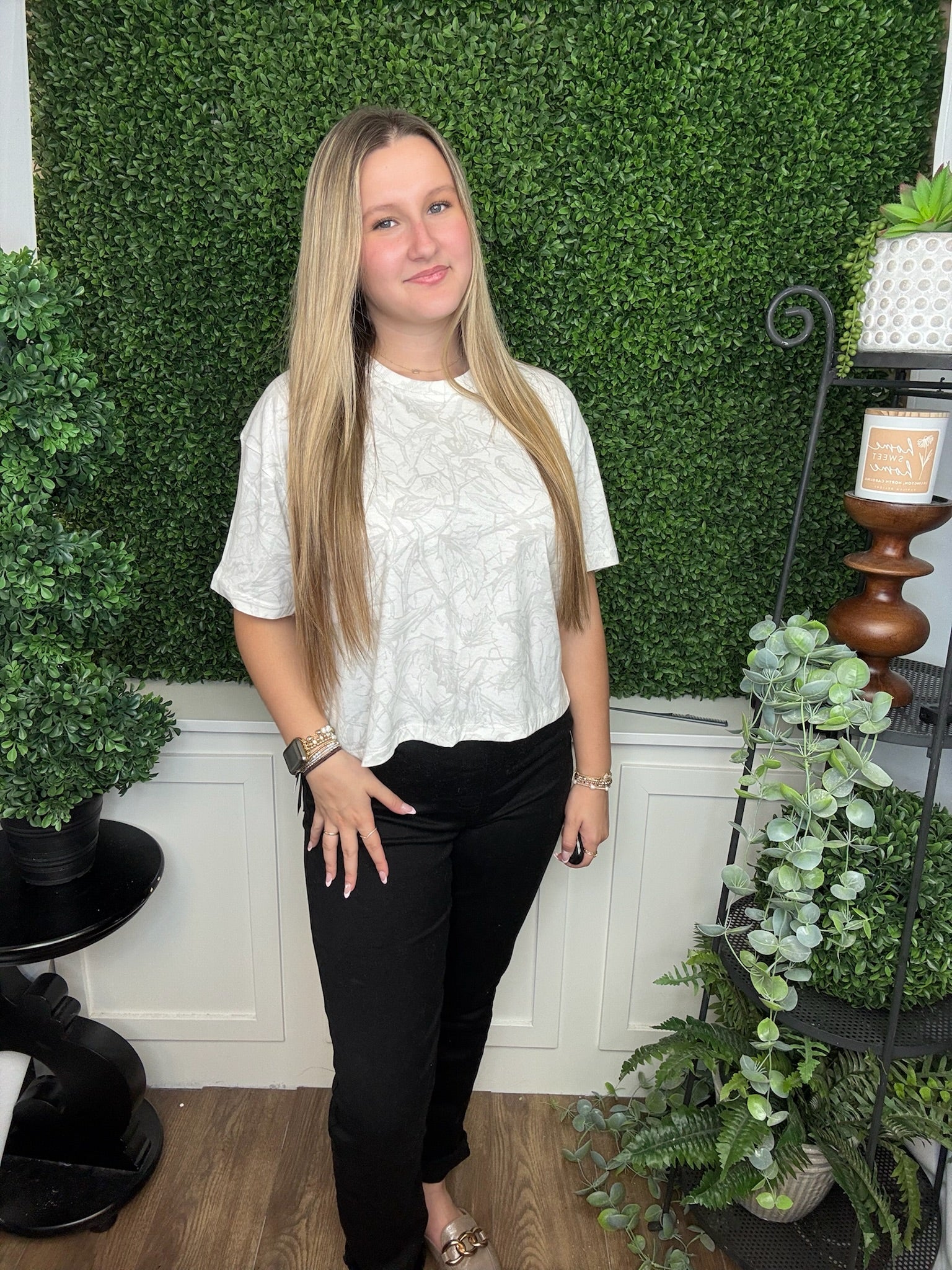 WOODLAND CAMO SS WAIST LENGTH TEE - ICE WOODLAND