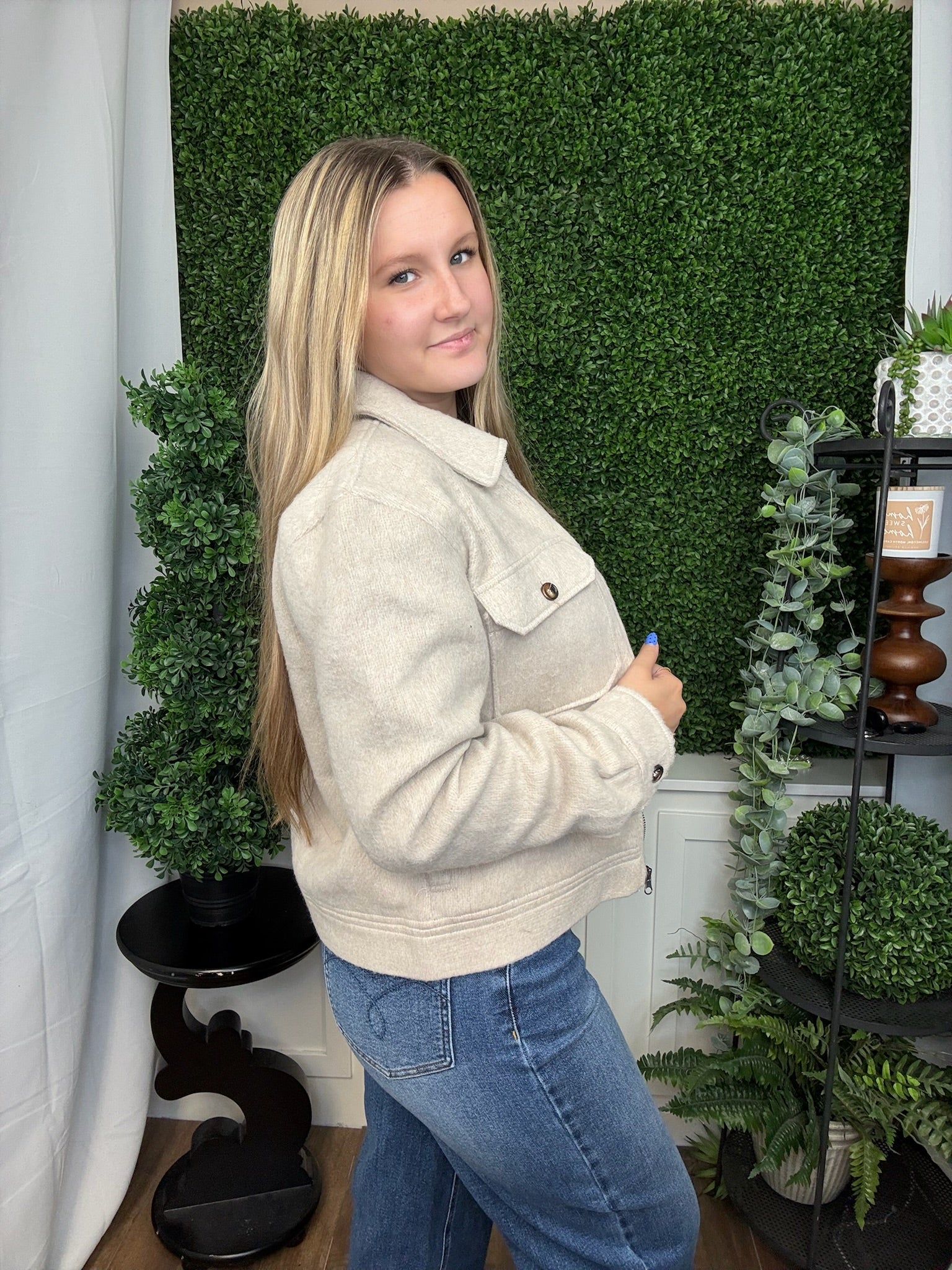 ISRA JACKET HEATHER TAUPE