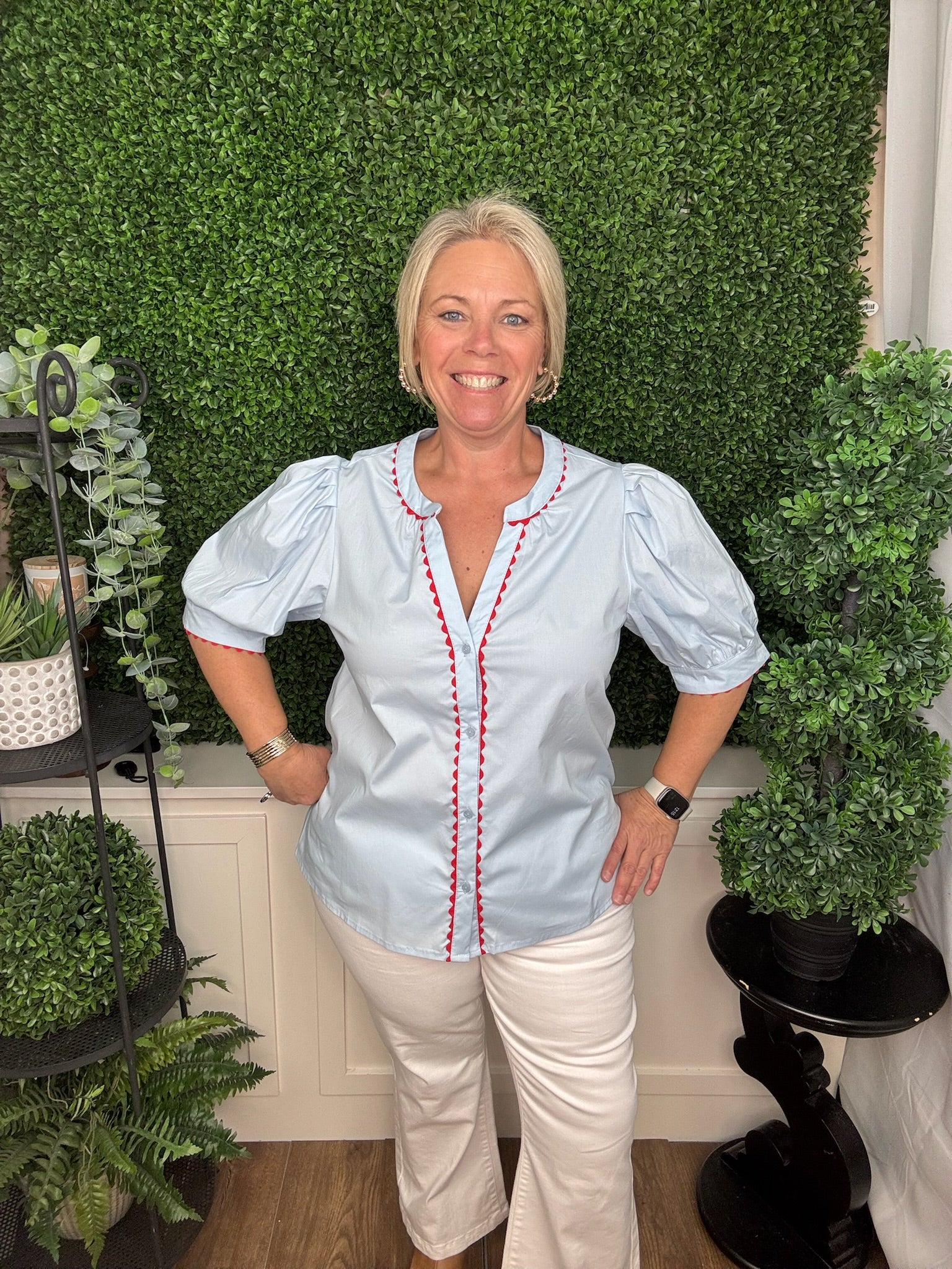 TOP ELAINE LIGHT BLUE