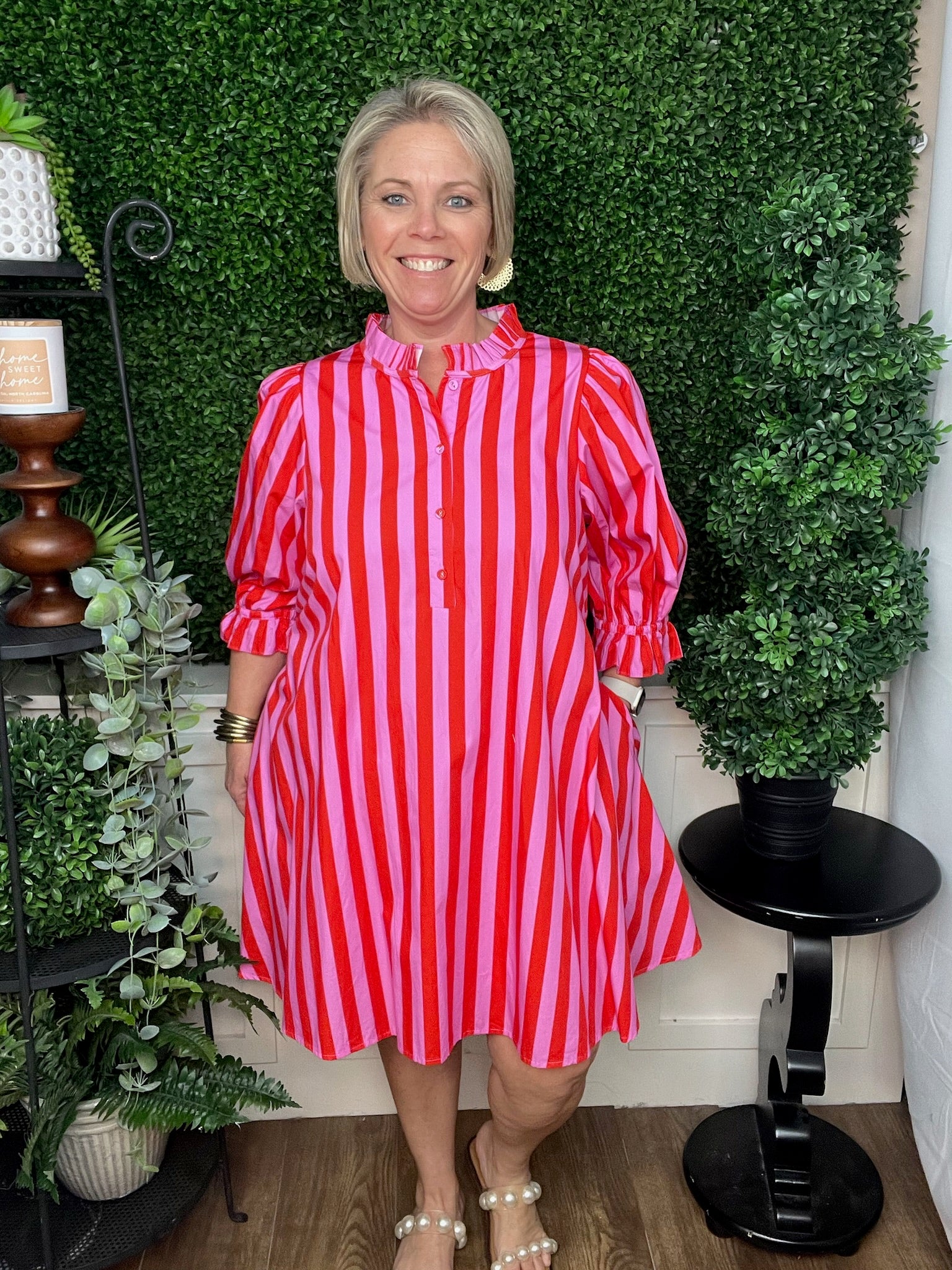 Mini Pink Stripped Dress