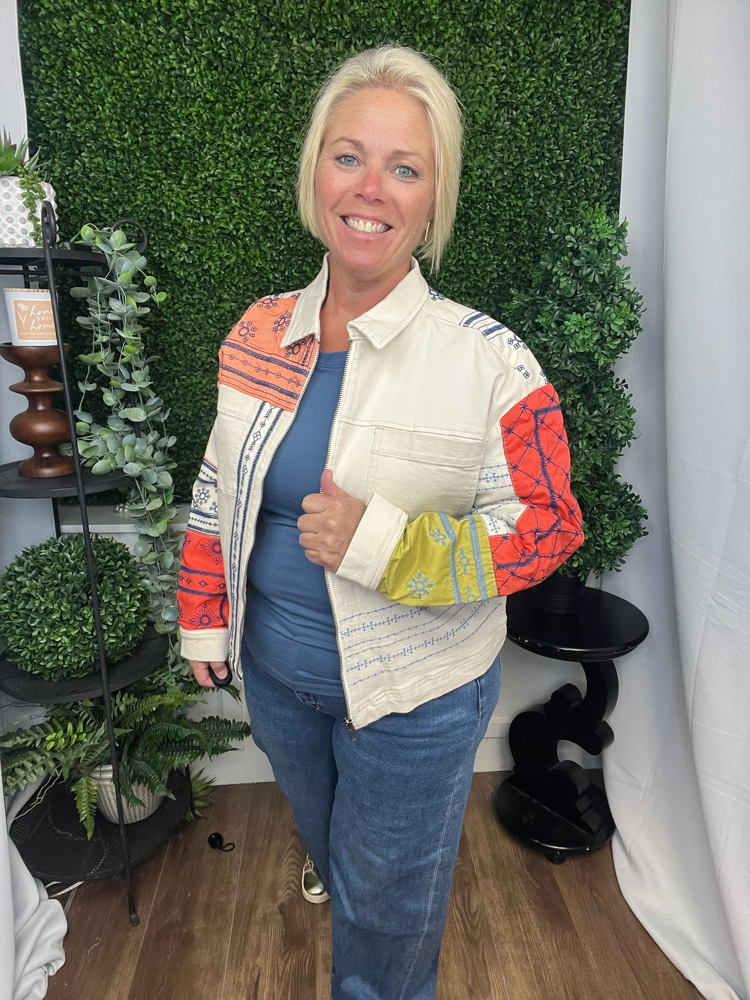 EMBROIDERED SHIRT JACKET MULTI