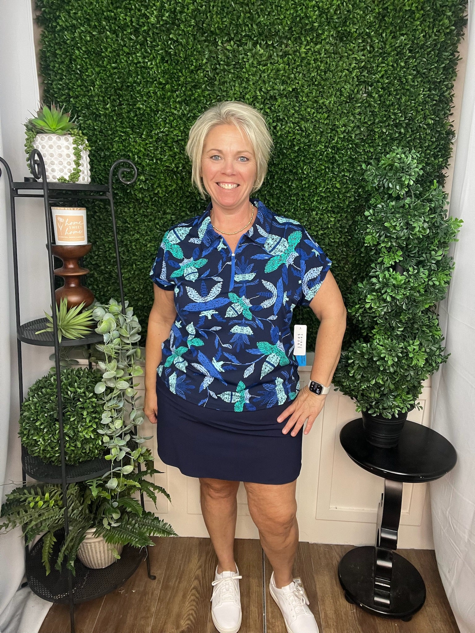 DOLMAN POLO TOP - BLUE SURF