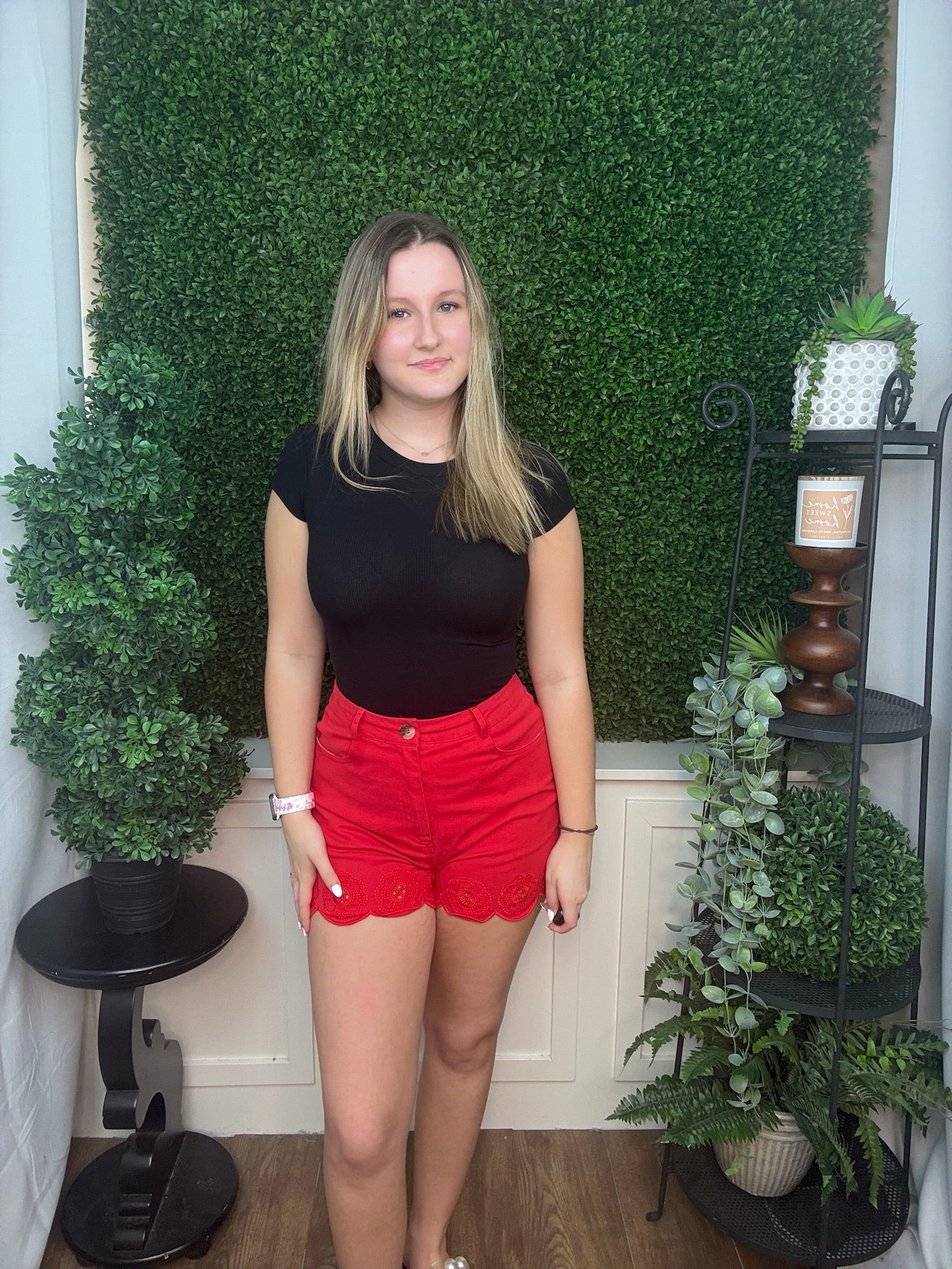 Ribbed Mock Neck Short Sleeve Top