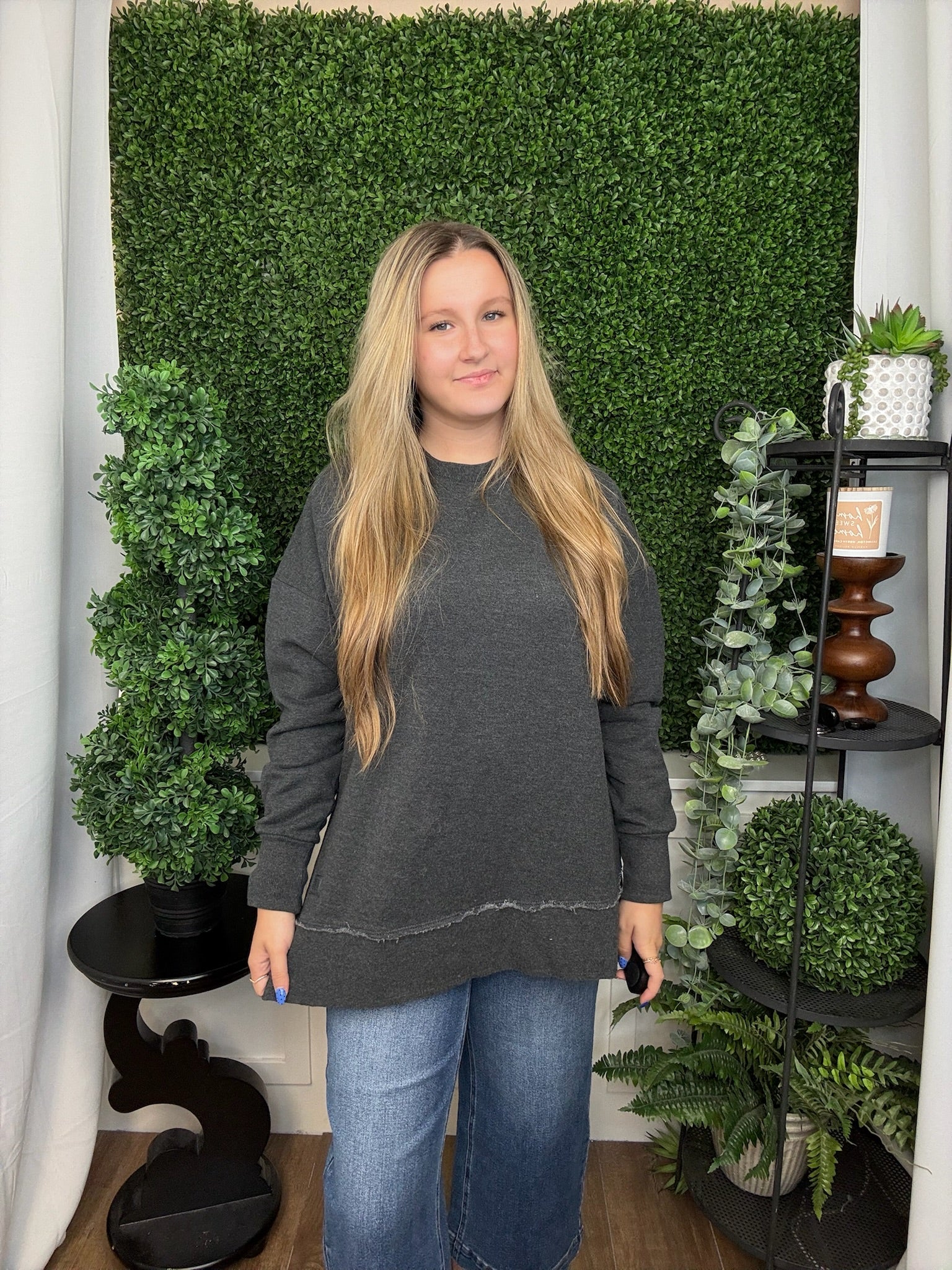 MELANGE LA JOLLA TOP - BLACK