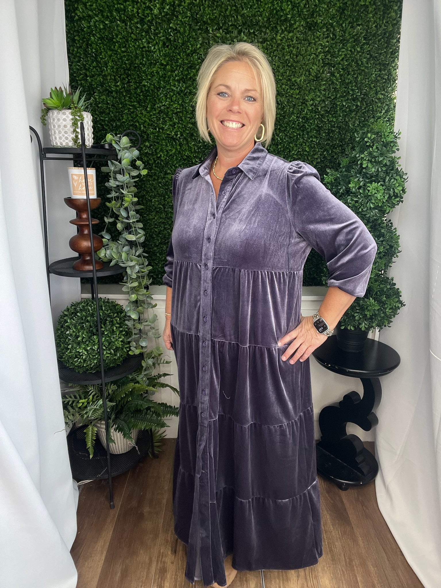 ROMANCE IMAGINED VELOUR DRESS - MULBERRY