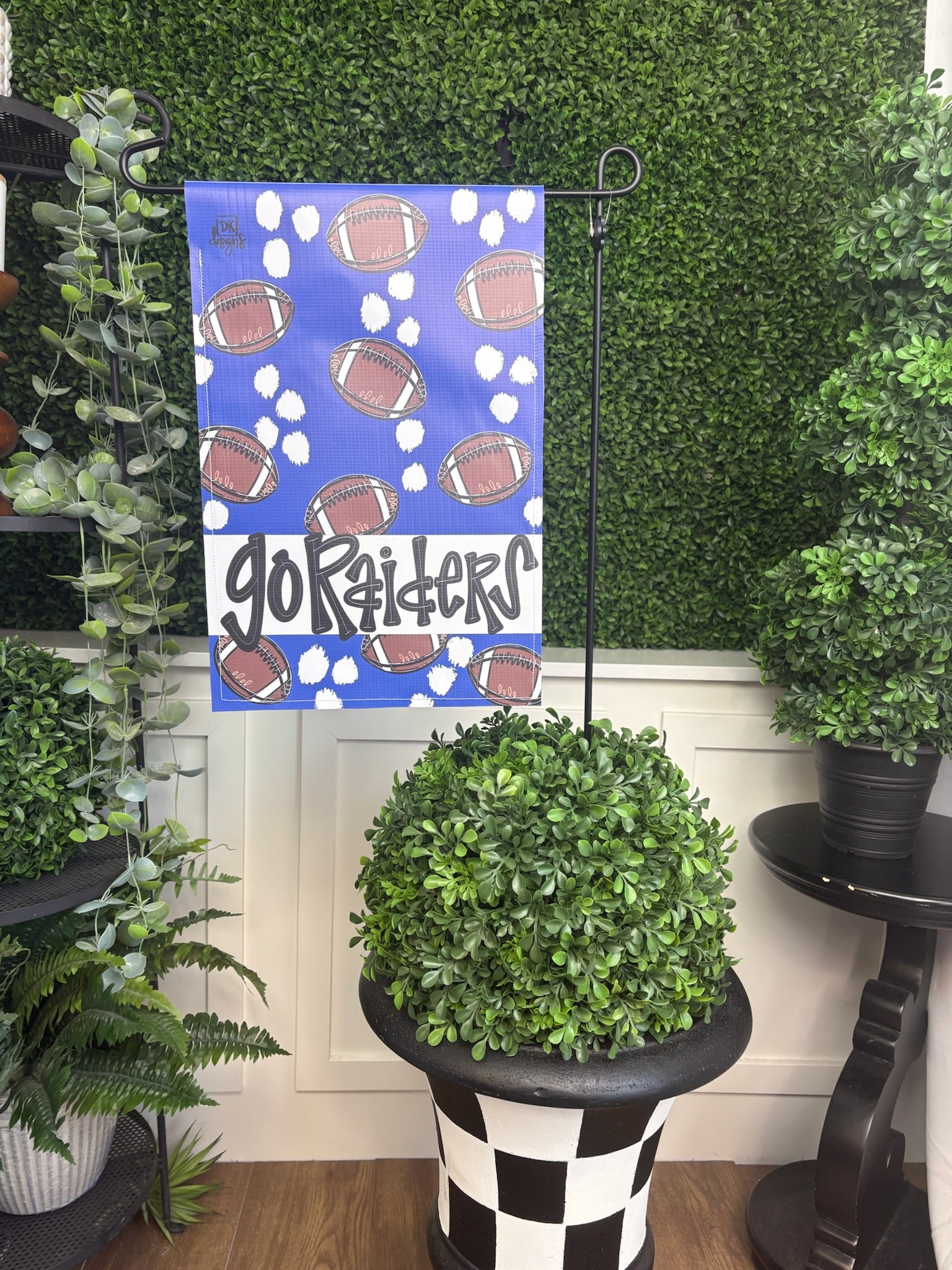 FOOTBALL GARDEN GLAM BLUE/WHITE - GO RAIDERS