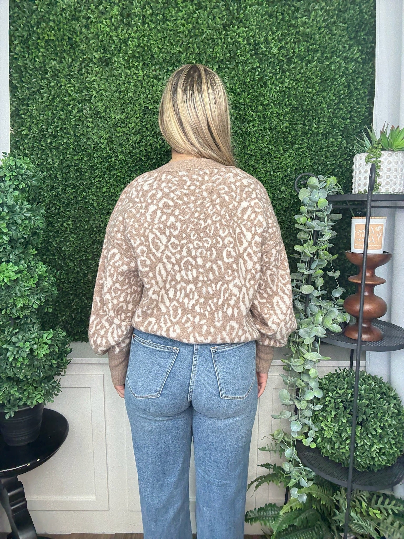 ANIMAL PRINT JACKET - TAUPE