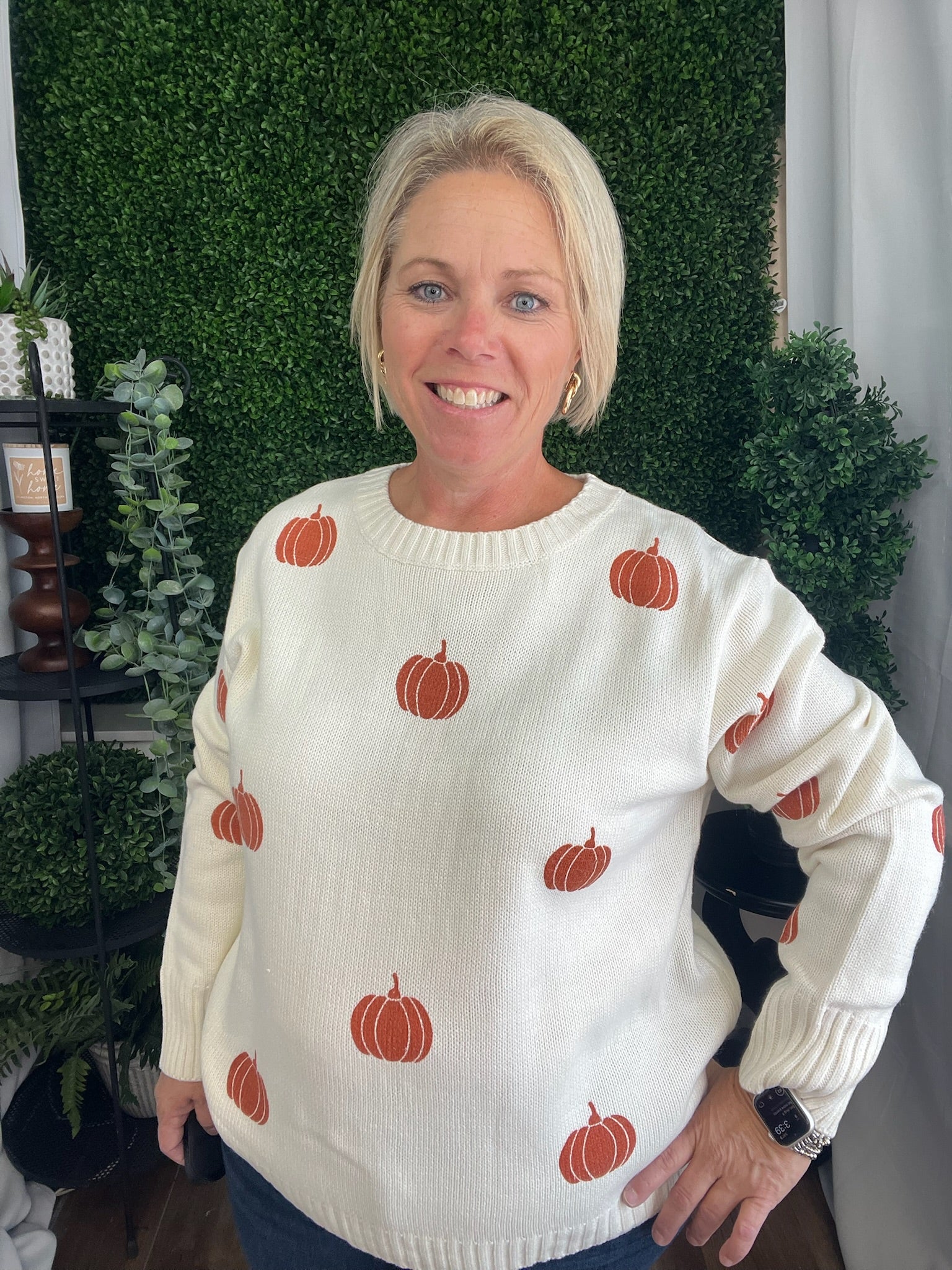 Cream Pumpkin Sweater