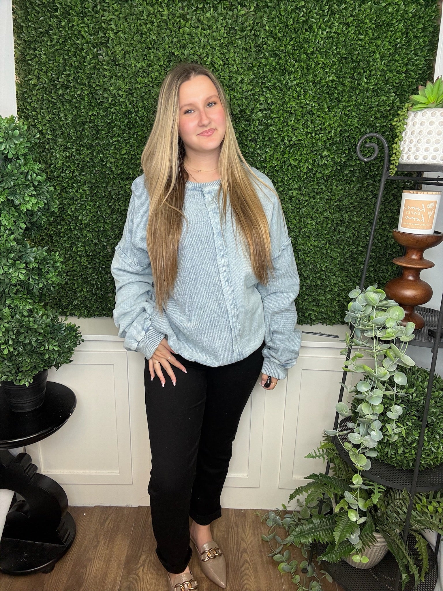 LEONA PULLOVER - DENIM