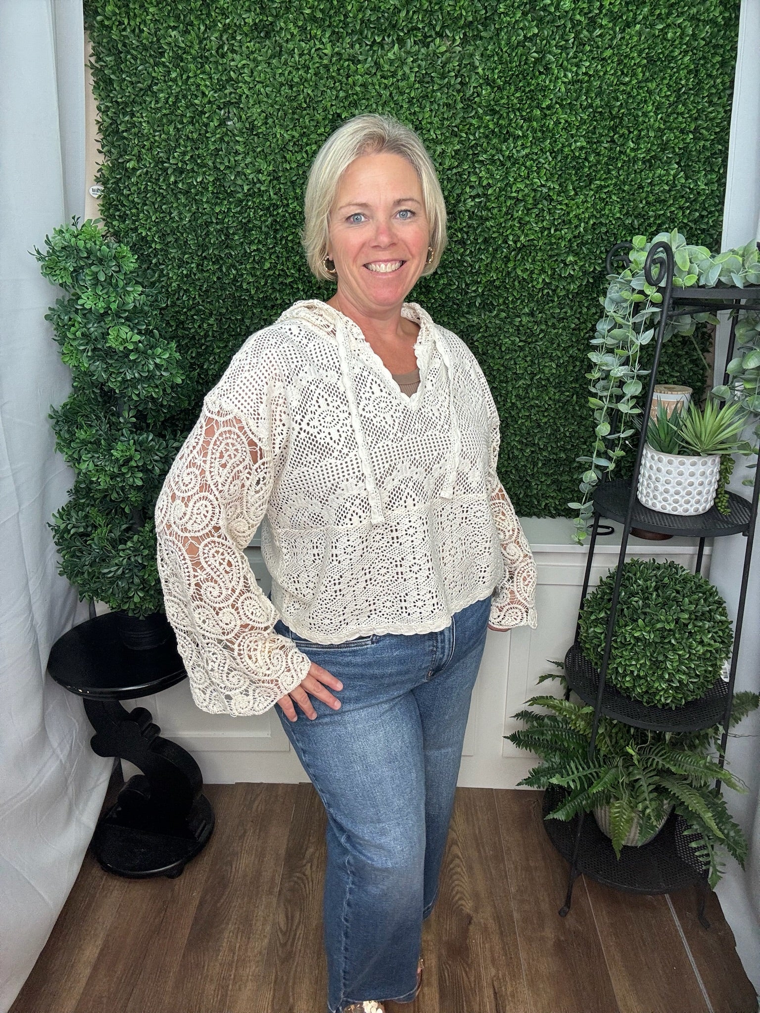 Ivory Crochet Lace Blouse