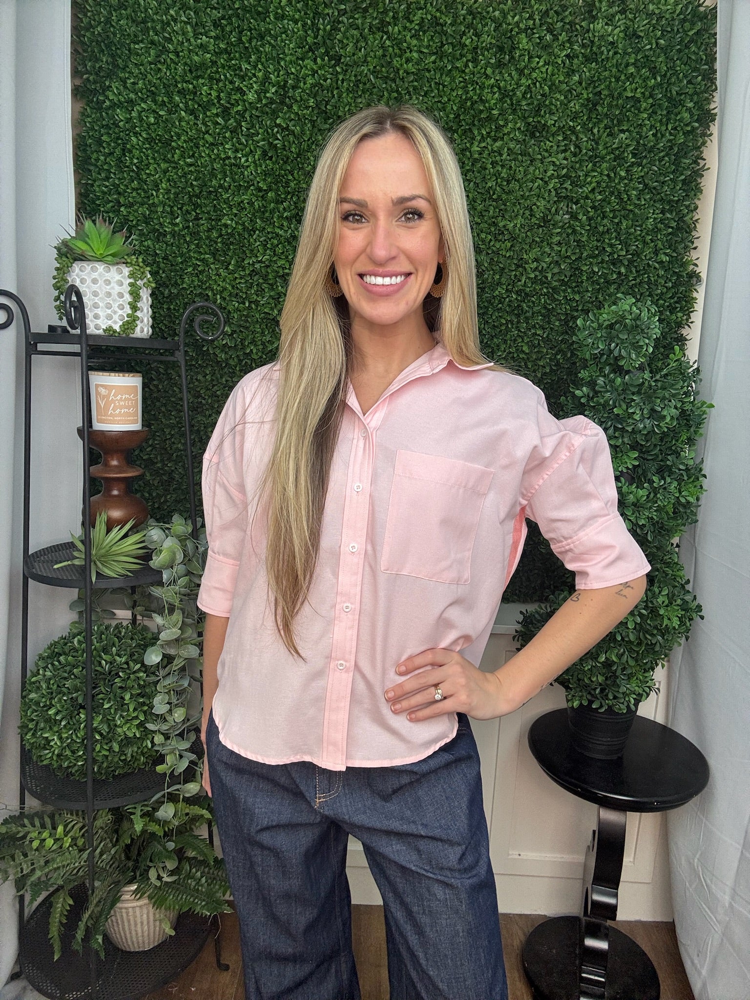 Blush Ease Pocket Shirt