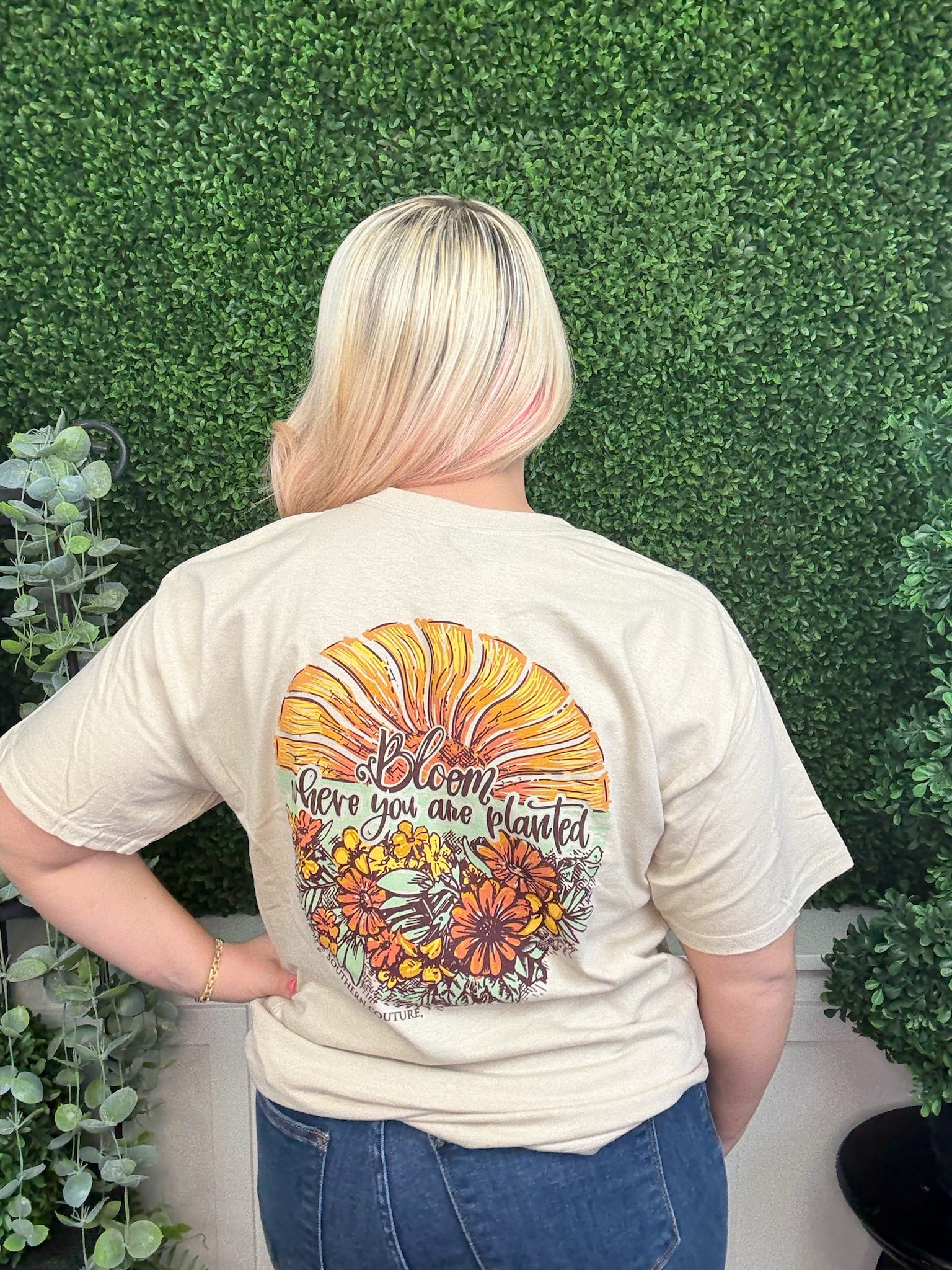 BLOOM WHERE YOU ARE PLANTED SS - SAND