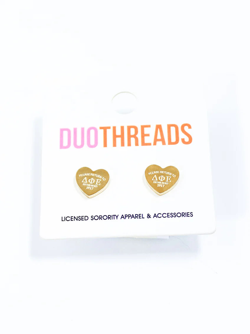 HEART EARRINGS - DELTA PHI EPSILON