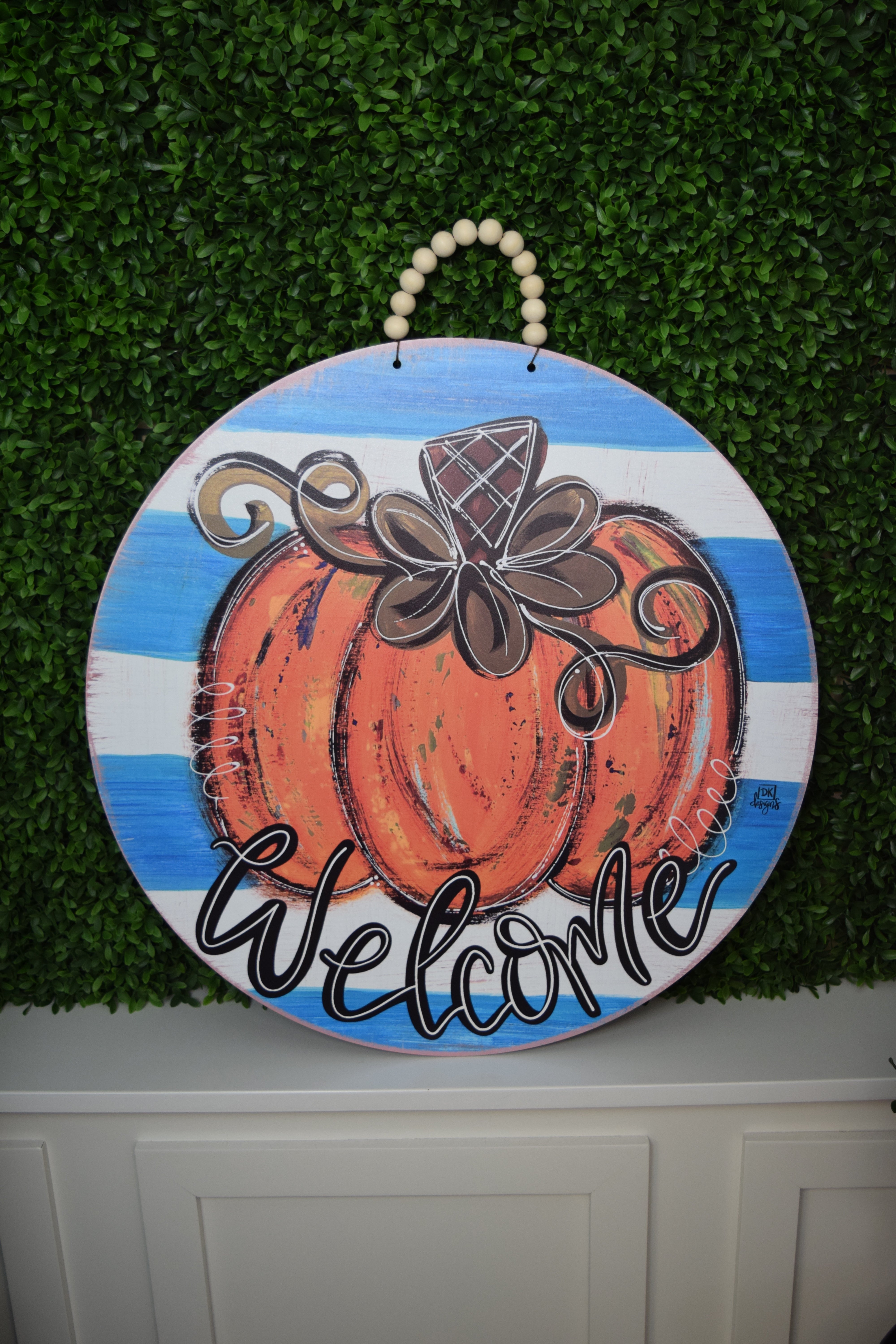 BLUE PUMPKIN 23" "WELCOME"