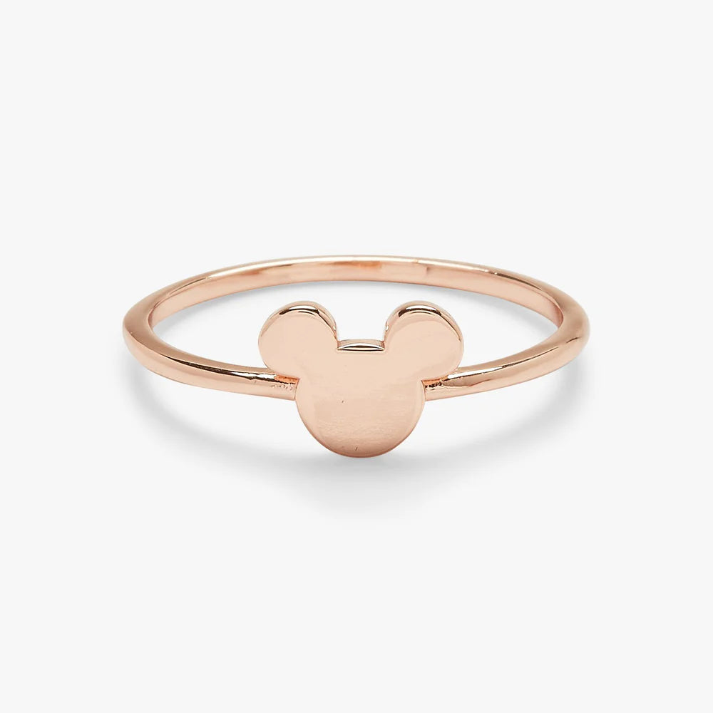 DELICATE MICKEY HEAD RING ROSE GOLD