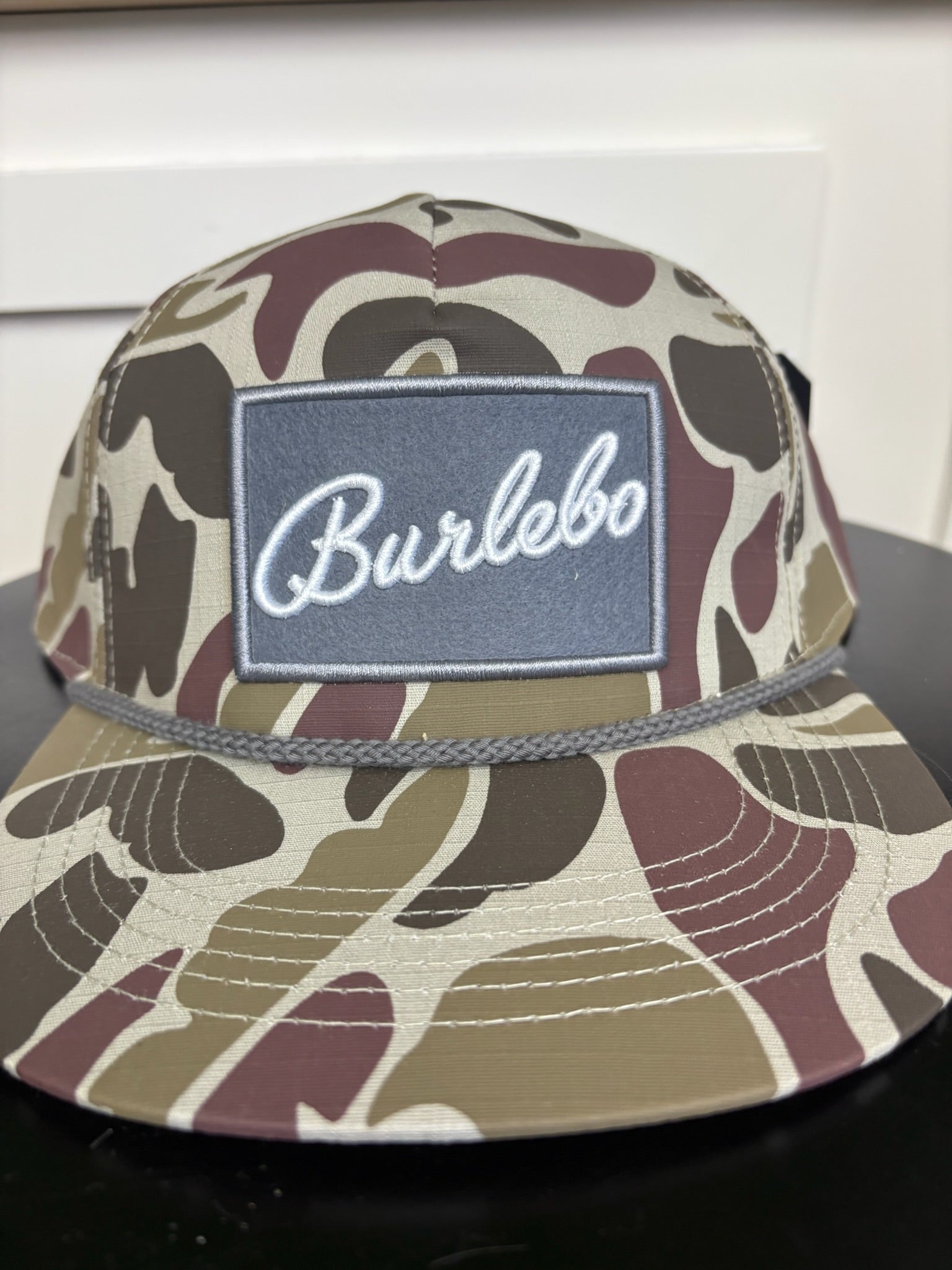 BURLEBO GREY PATCH CAP - CAMO