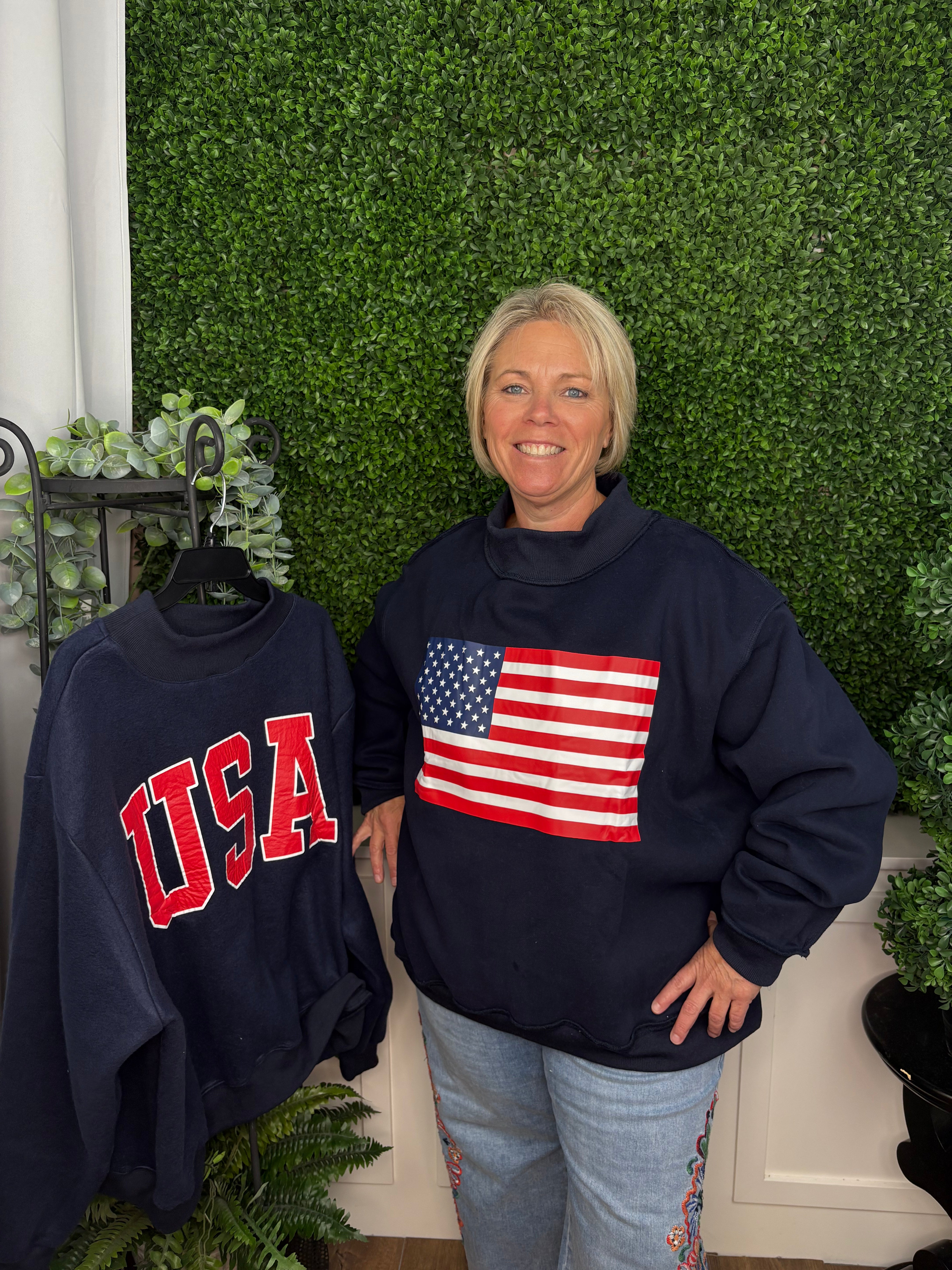 Classic Flag Graphic Pullover